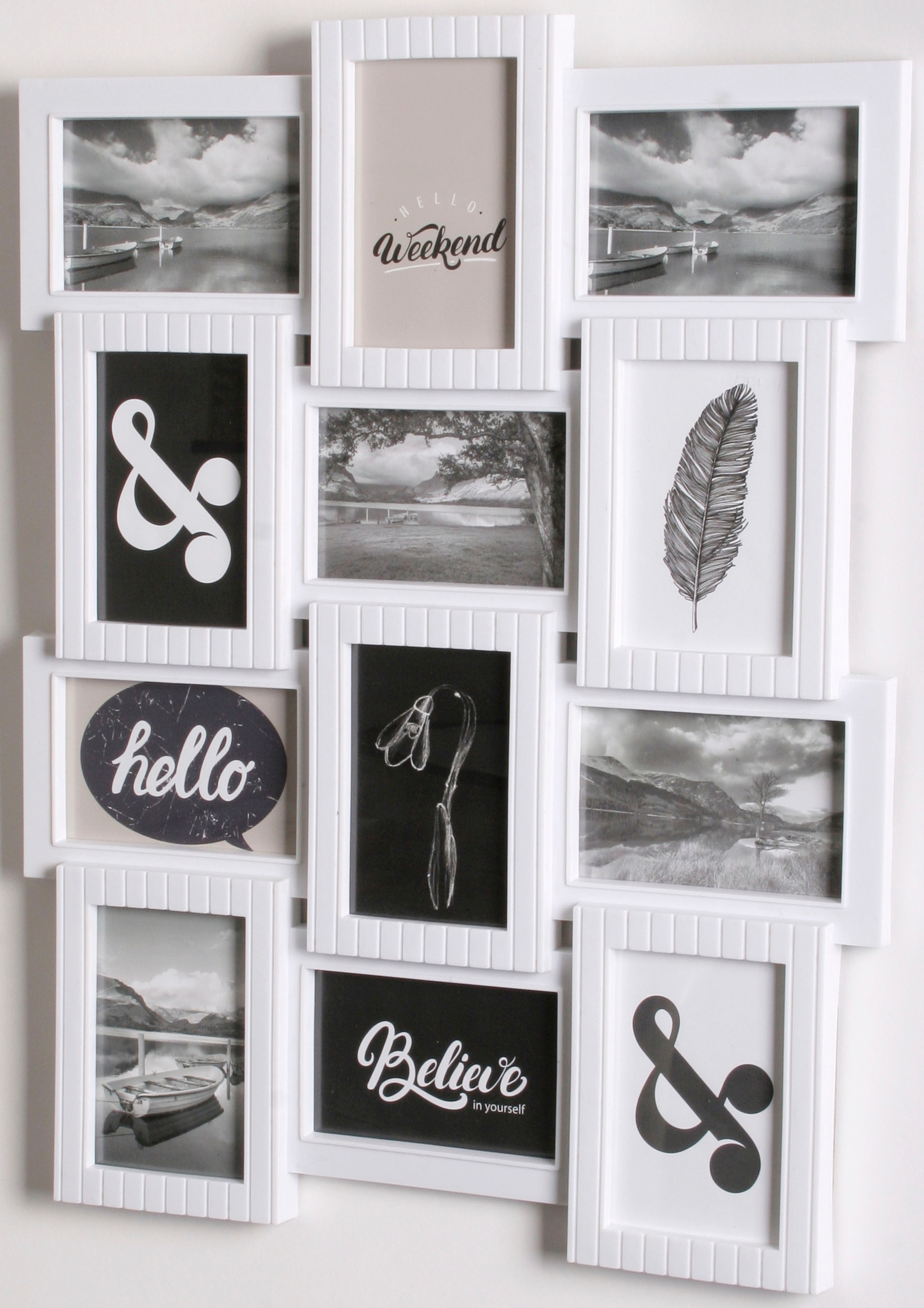 Image of Home affaire Bilderrahmen Collage, für 12 Bilder, (1 St.), Fotorahmen-weiss bei Ackermann Versand Schweiz