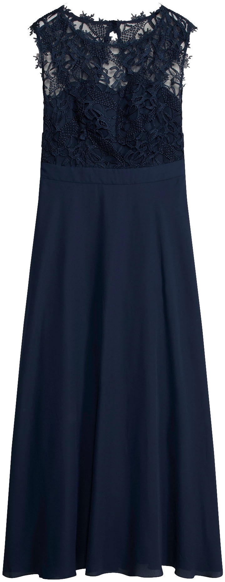bonprix Maxi robe »Maxikleid mit Spitze« pour occasions festives, entièrement doublé, coupe cintrée