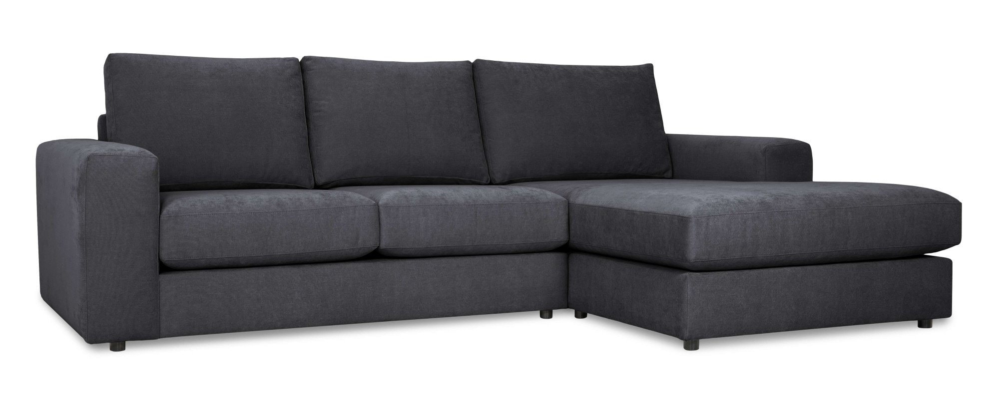 GOODproduct Canapé d'angle »Nivette, weiches Chenille« Breite 269 cm, L-Form, bodentief, mit Wellenunterfederung