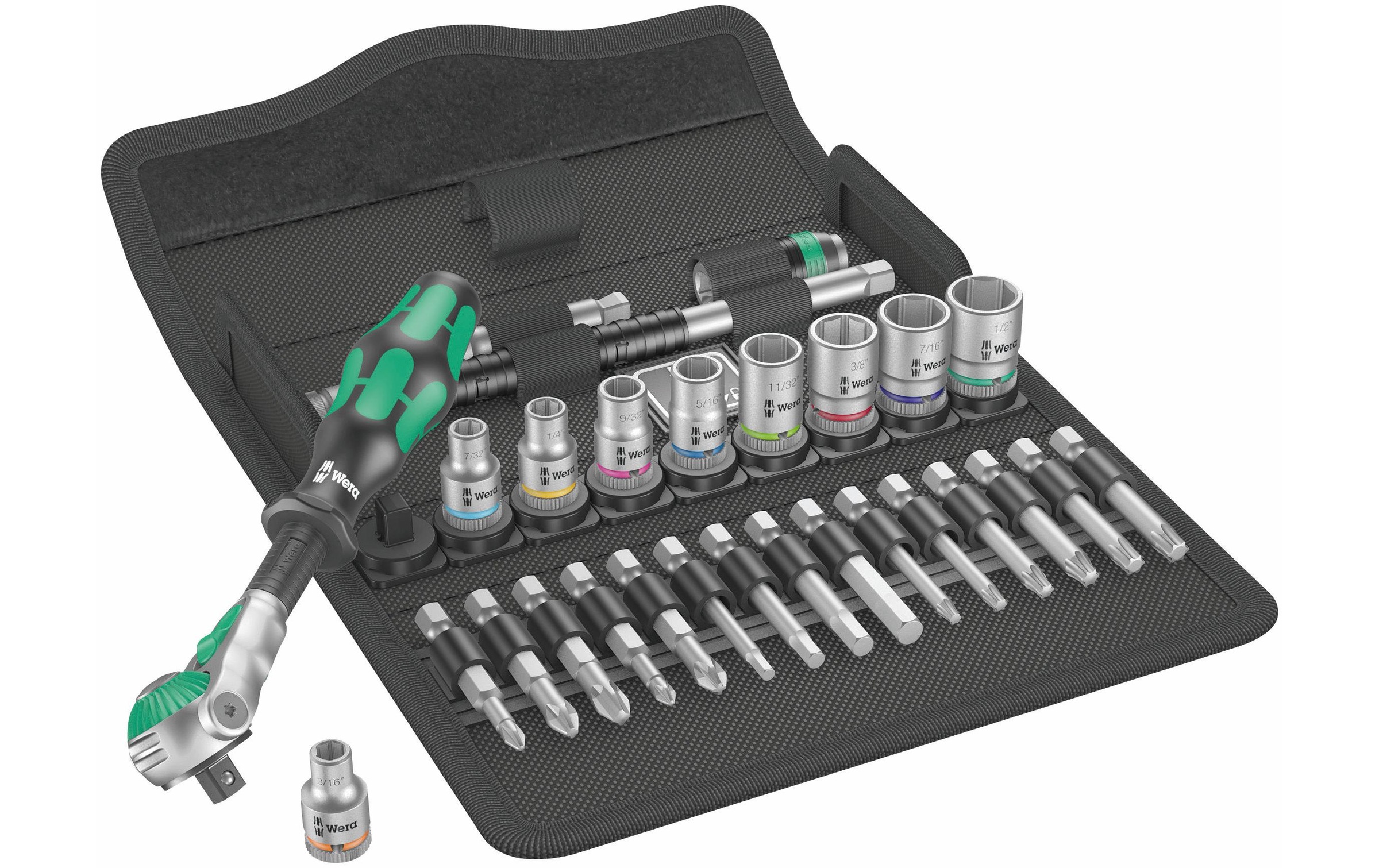 Image of Wera Ratsche "Wera 8100 SA 9 Zyklop Speed-Knarrensatz" 28 Stk. tlg.