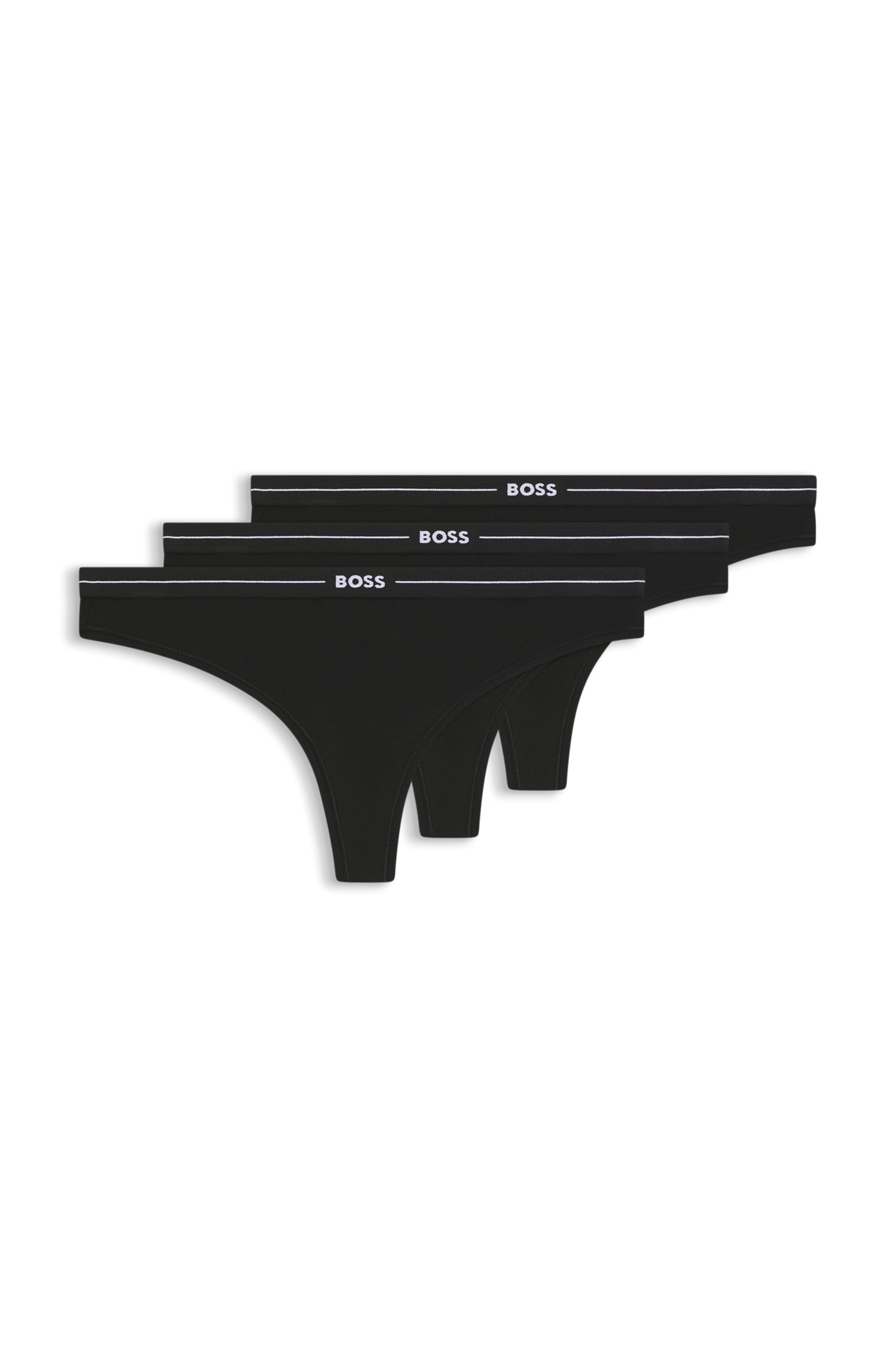 BOSS String »3P THONG« Paquet, lot de 3, 3 cuis avec ceinture logo BOSS