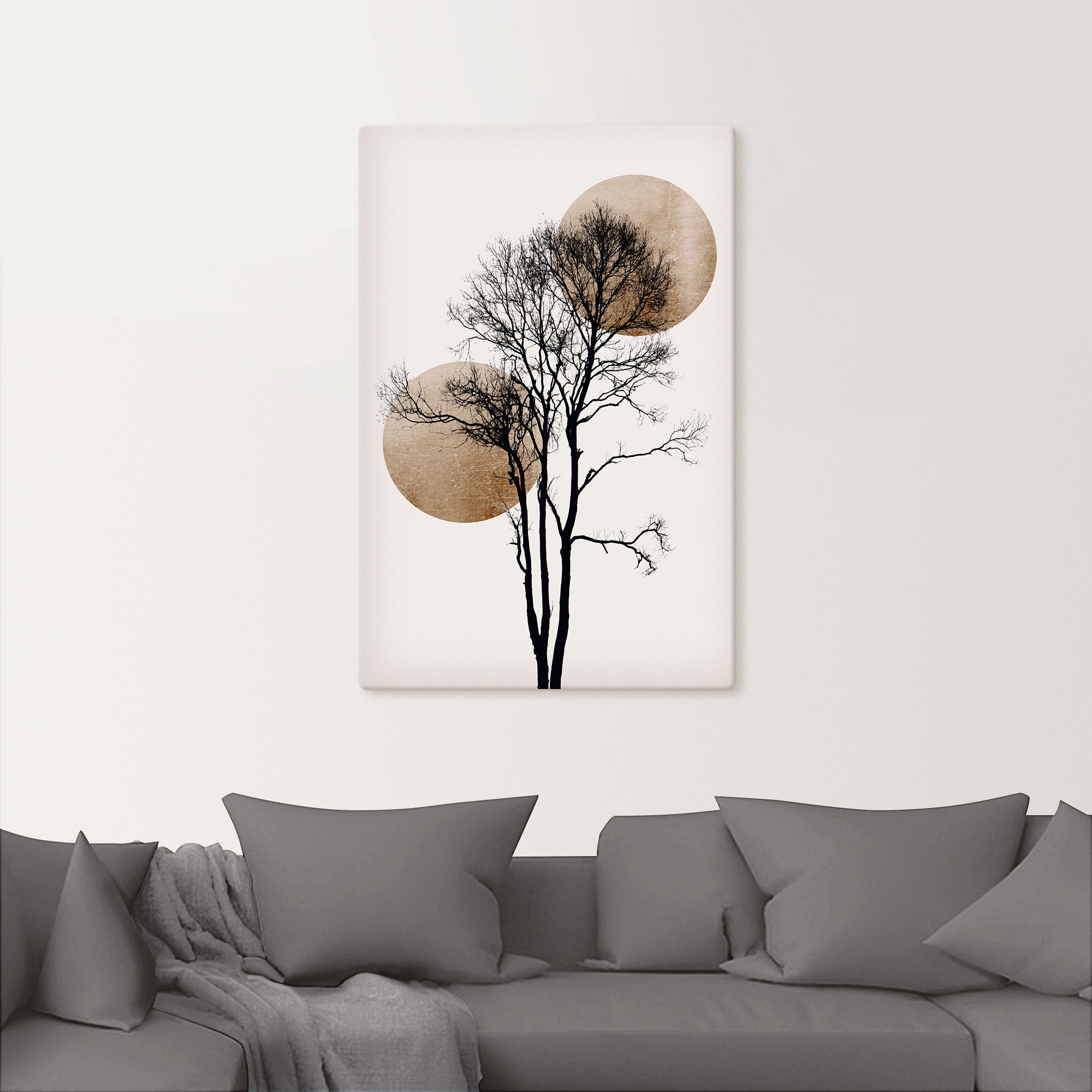 Artland Wandbild »Sonne und Mond versteckt« Baumbilder 1 Stk. tlg. als Alubild, Leinwandbild, Poster in verschied. Grössen