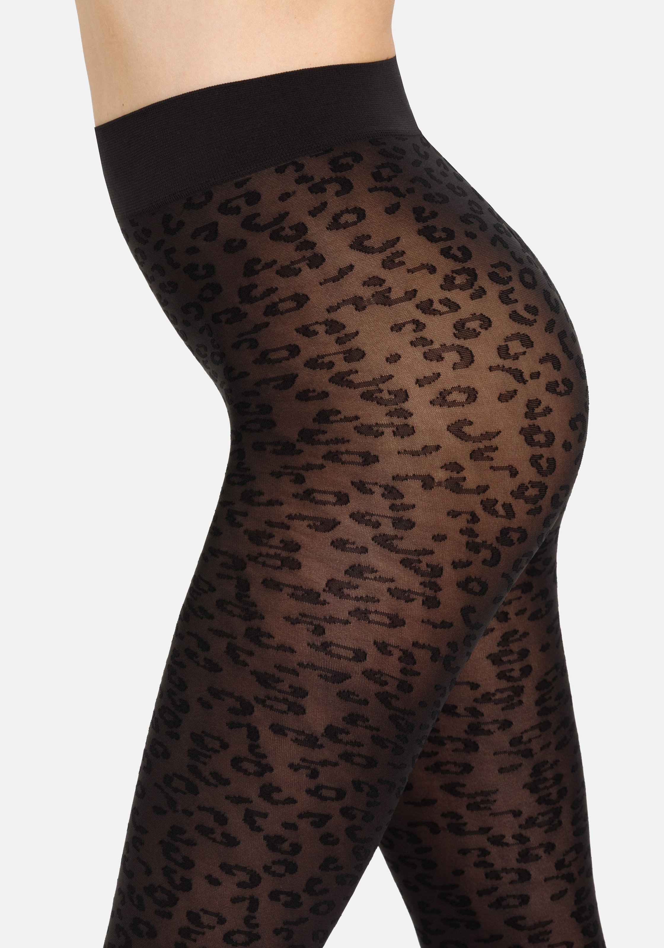Camano Feinstrumpfhose 50 mit Leoparden-Muster