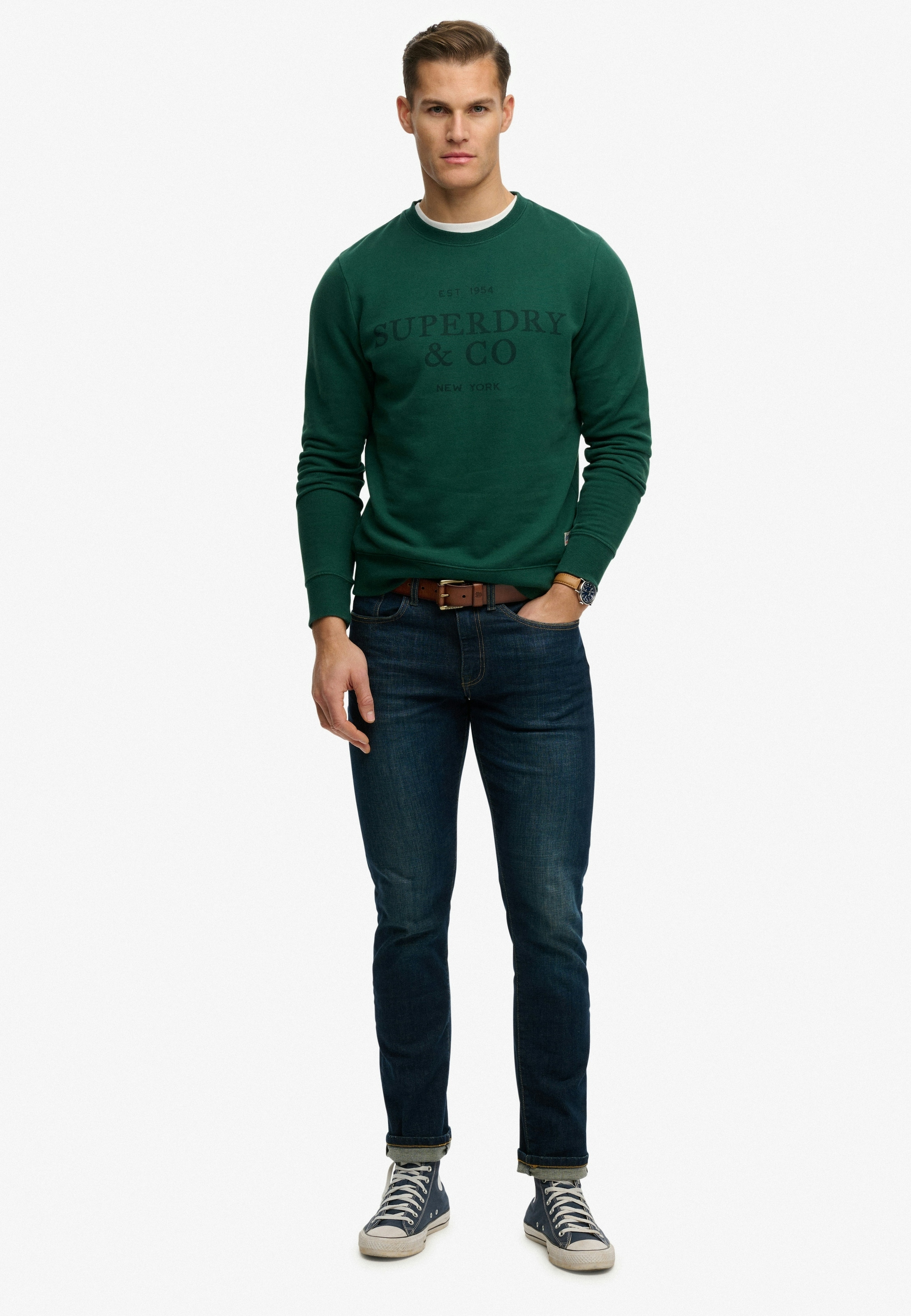Superdry Sweat-shirt »1954 COMPANY RELAXED SWEAT«, mélange coton, coupe décontractée
