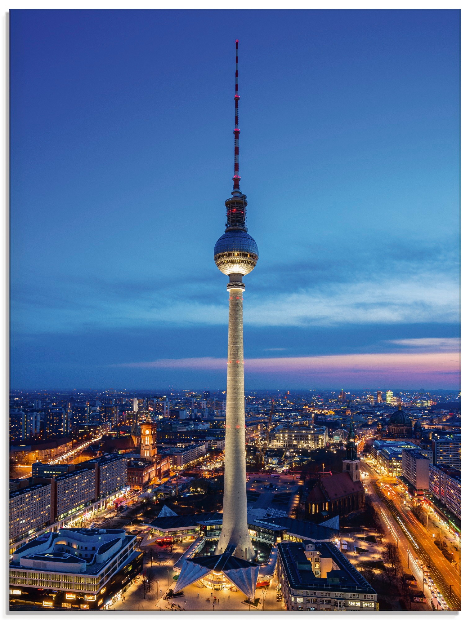 Image of Artland Glasbild "Berlin Fernsehturm" Deutschland 1 Stk. tlg. in verschiedenen Grössen