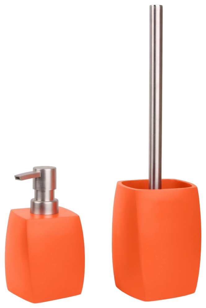 Sanilo Set d'accessoires de salle de bain »Sandy« WC-Sitz, Badteppich, Stöpsel, Seifenspender und WC-Bürste