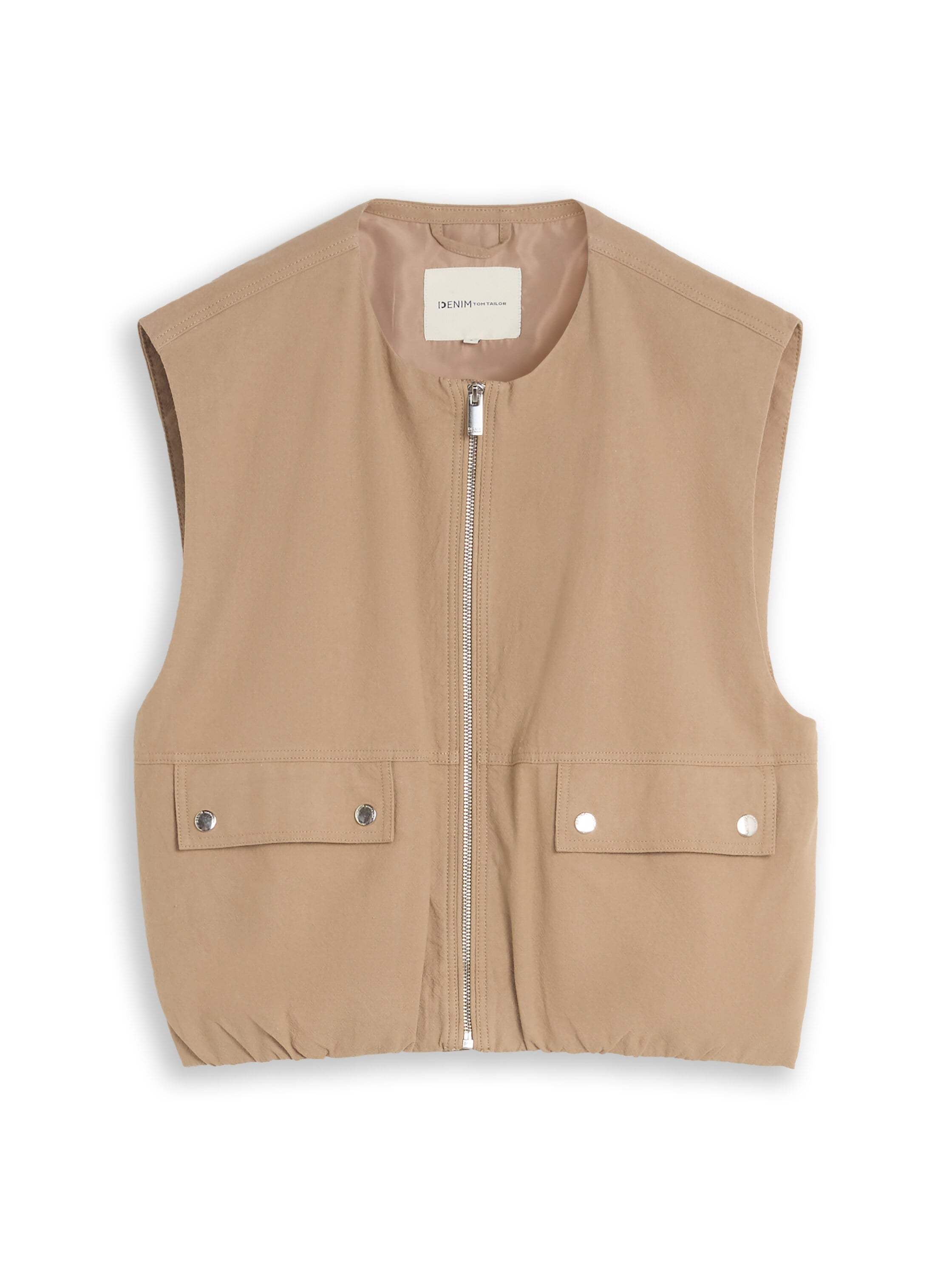 TOM TAILOR Denim Gilet court Avec fermeture éclair