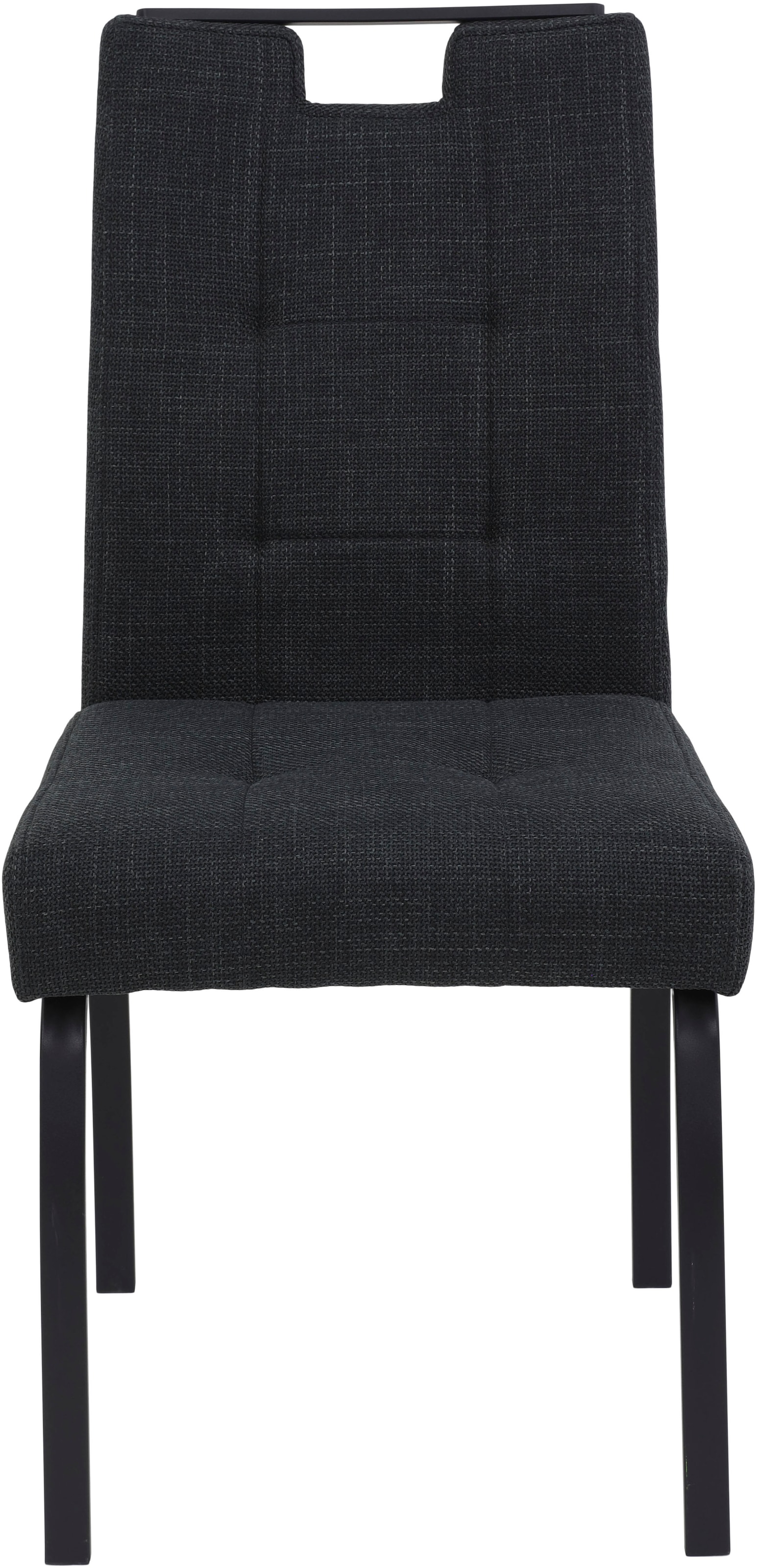 HELA 4-Fussstuhl »LINZ, Esszimmerstuhl, Komfortstuhl«, (Set), 4 St., Microfaser-Webstoff, XL-Sitz,elegante Griffleiste,Komfortsitz mit Federkern,140kg belastbar