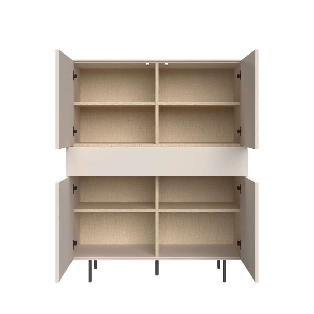 LeGer Home by Lena Gercke Buffet haut »Essentials, Sideboard, Kommode, Anrichte, Schrank, Stauraumschrank« Breite: 111 cm, UV lackiert, Push-to-open-Funktion