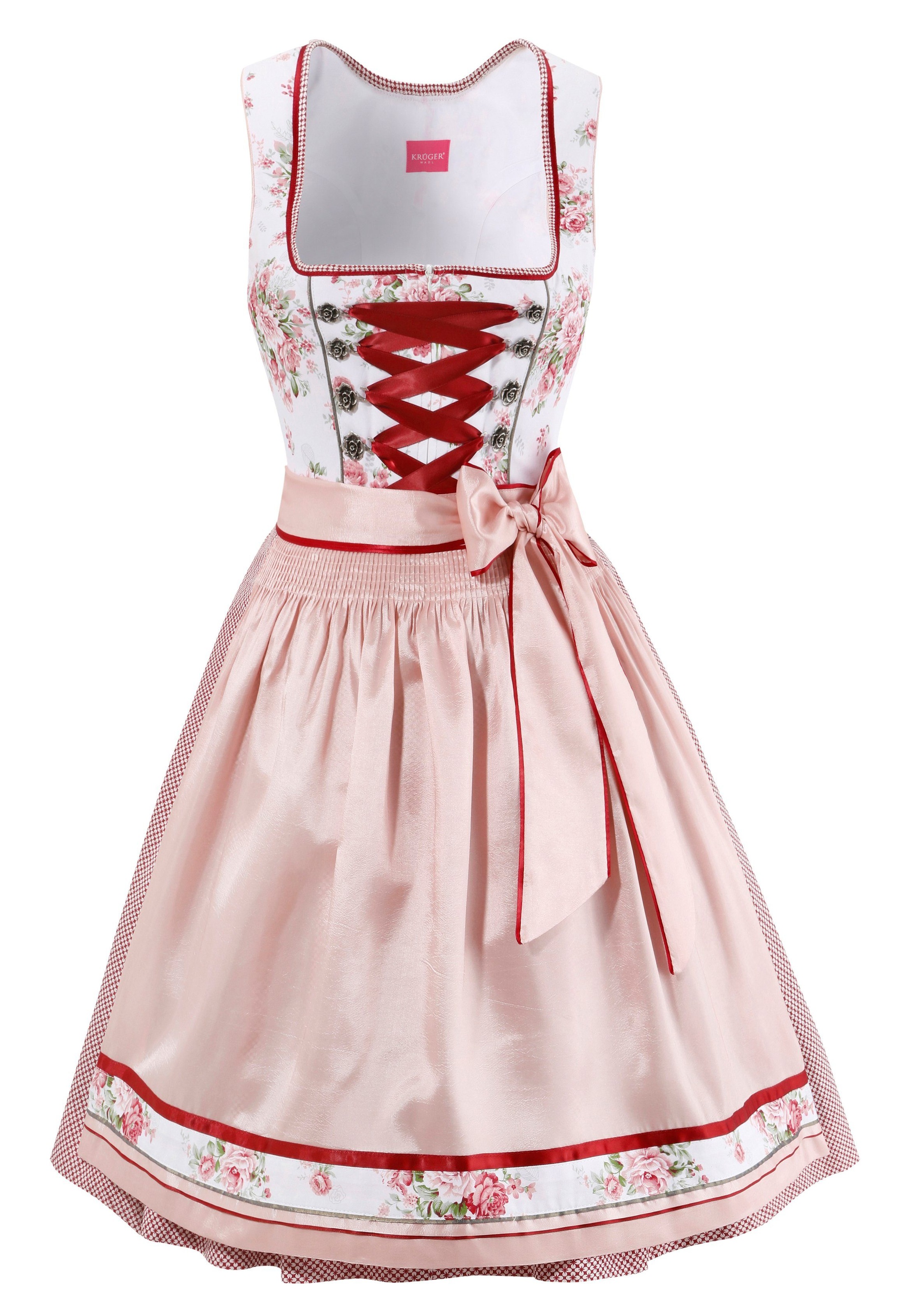 Dirndl kurz mit glänzender Schürze