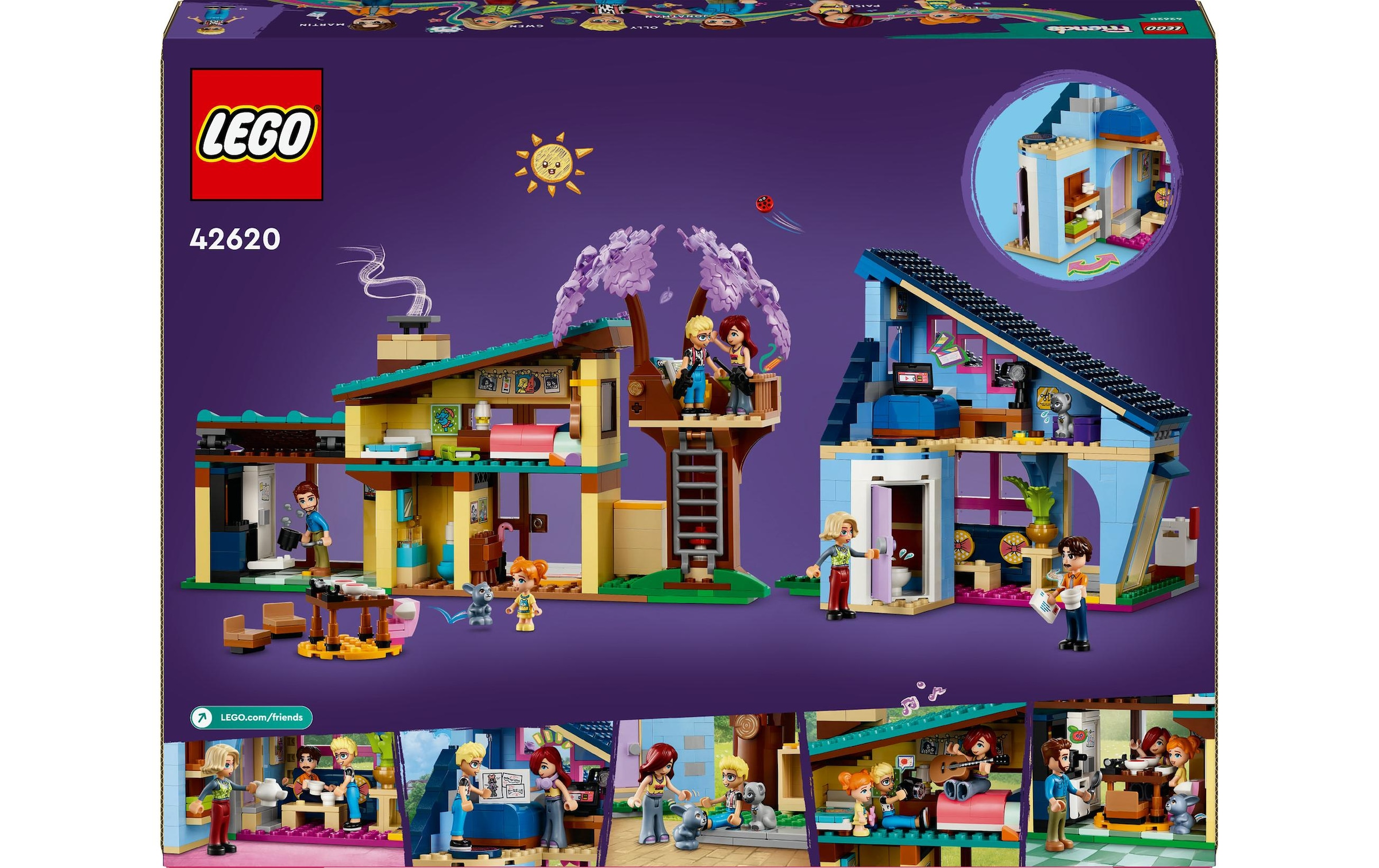 LEGO® Spielbausteine »Ollys und Paisleys Familien Haus 42620«, (1126 St.)