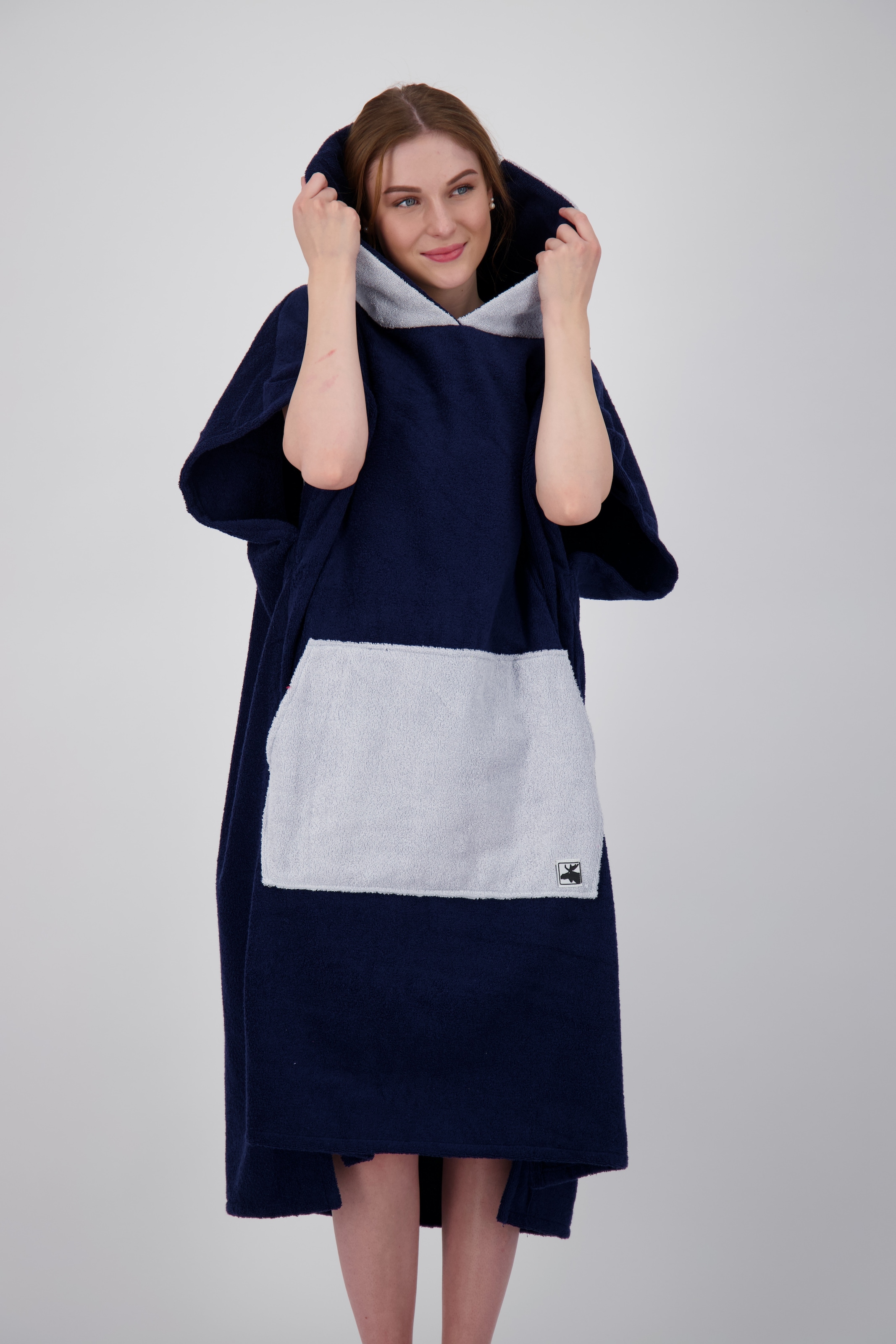 DEPROC Active Poncho »Badeponcho PARLEE BEACH« avec capuche poncho de bain avec grande poche kangourou et poche intérieure