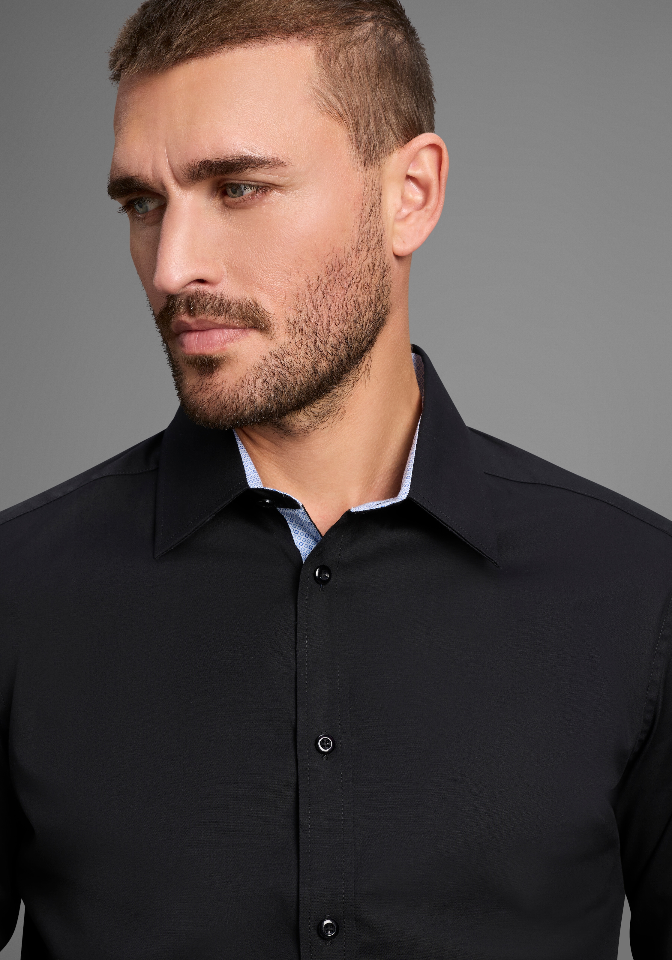 Bruno Banani Chemise à manches longues »elastische Baumwollqualität« für maximale Bewegungsfreiheit durch Stretch