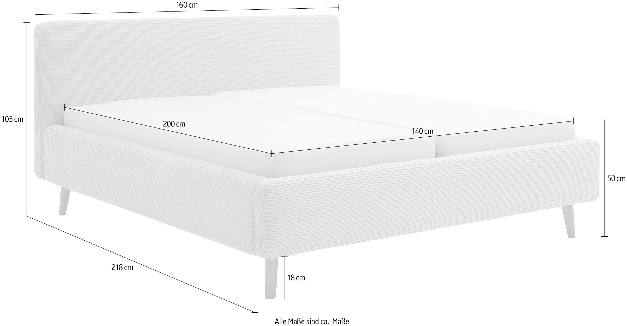 meise.möbel Polsterbett »Mattis« Topseller, wahlweise mit Bettkasten