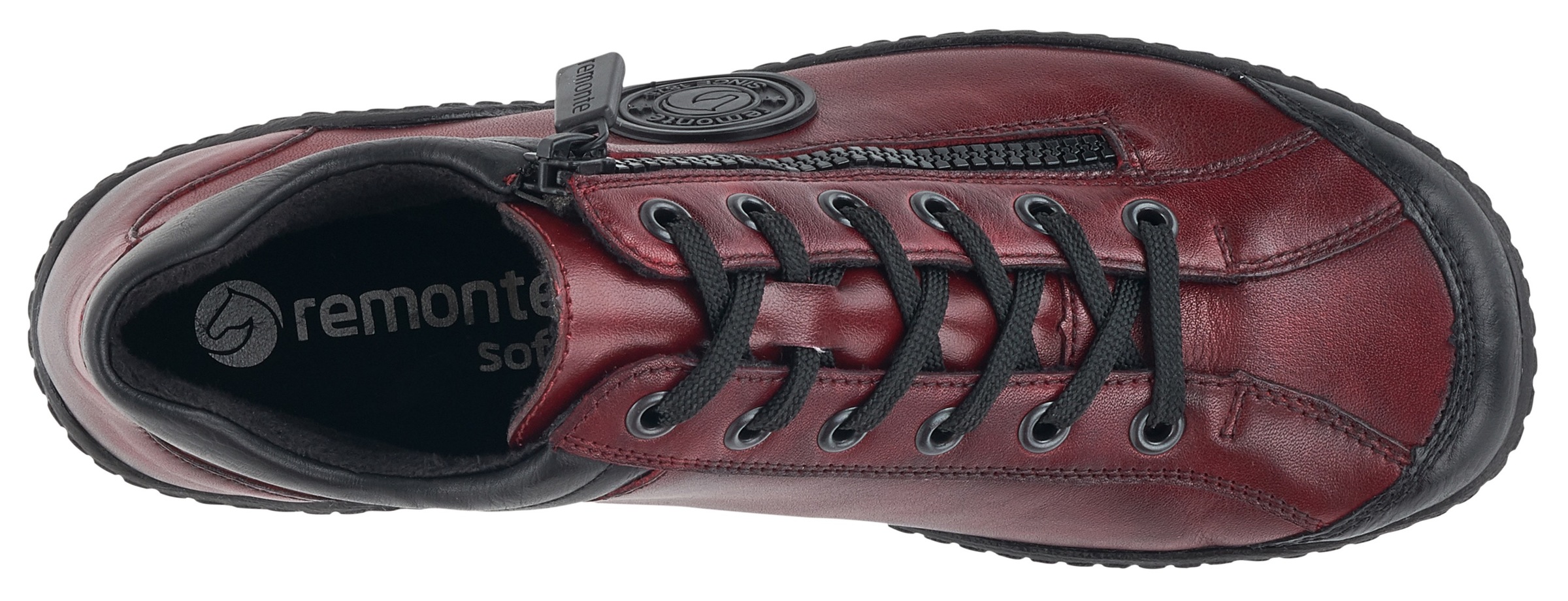 Remonte Schnürboots, Flats, Komfortschuh, Boots mit seitlichem Reissverschluss