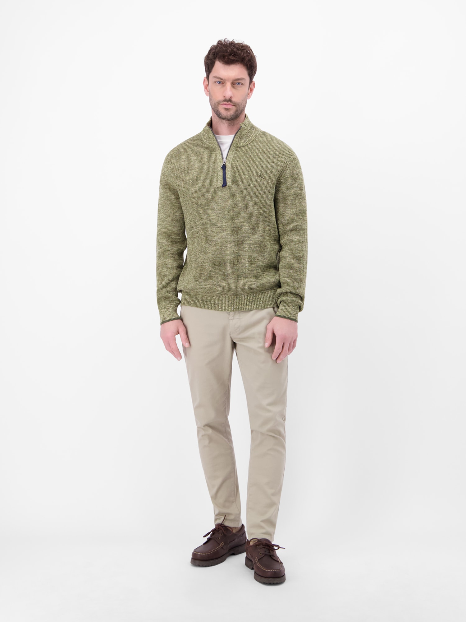 LERROS Pull en tricot »Herren Troyer in Twist-Struktur«