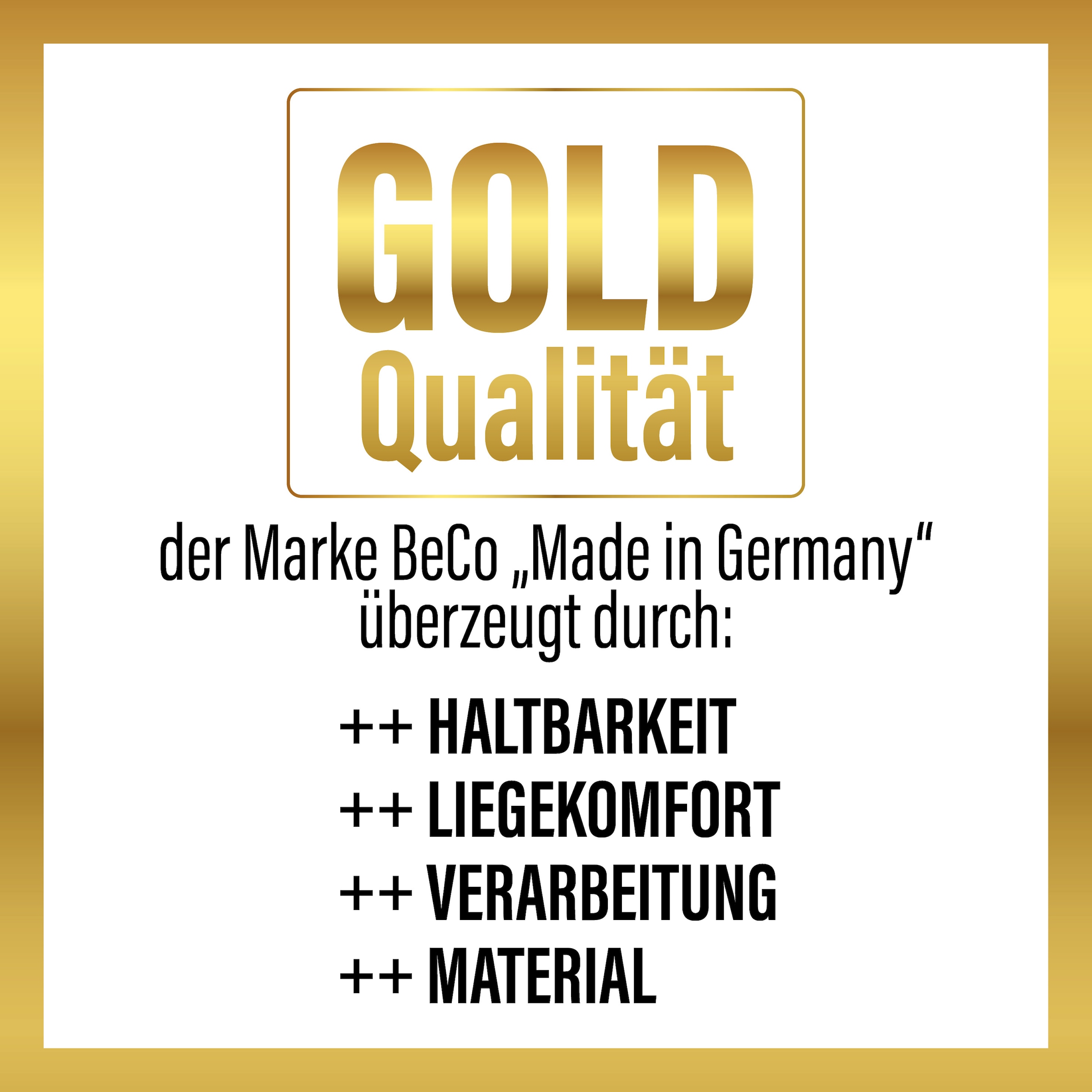 Beco Matelas à ressorts ensachés »Feel Like Latex TWIN - GOLD, Matratze 90x200 cm, 140x200 cm und mehr« 22 cm hoch 500 Federn 1 cuis tlg. Premium-Hybridmatratze für besten Schlafkomfort, atmungsaktiv