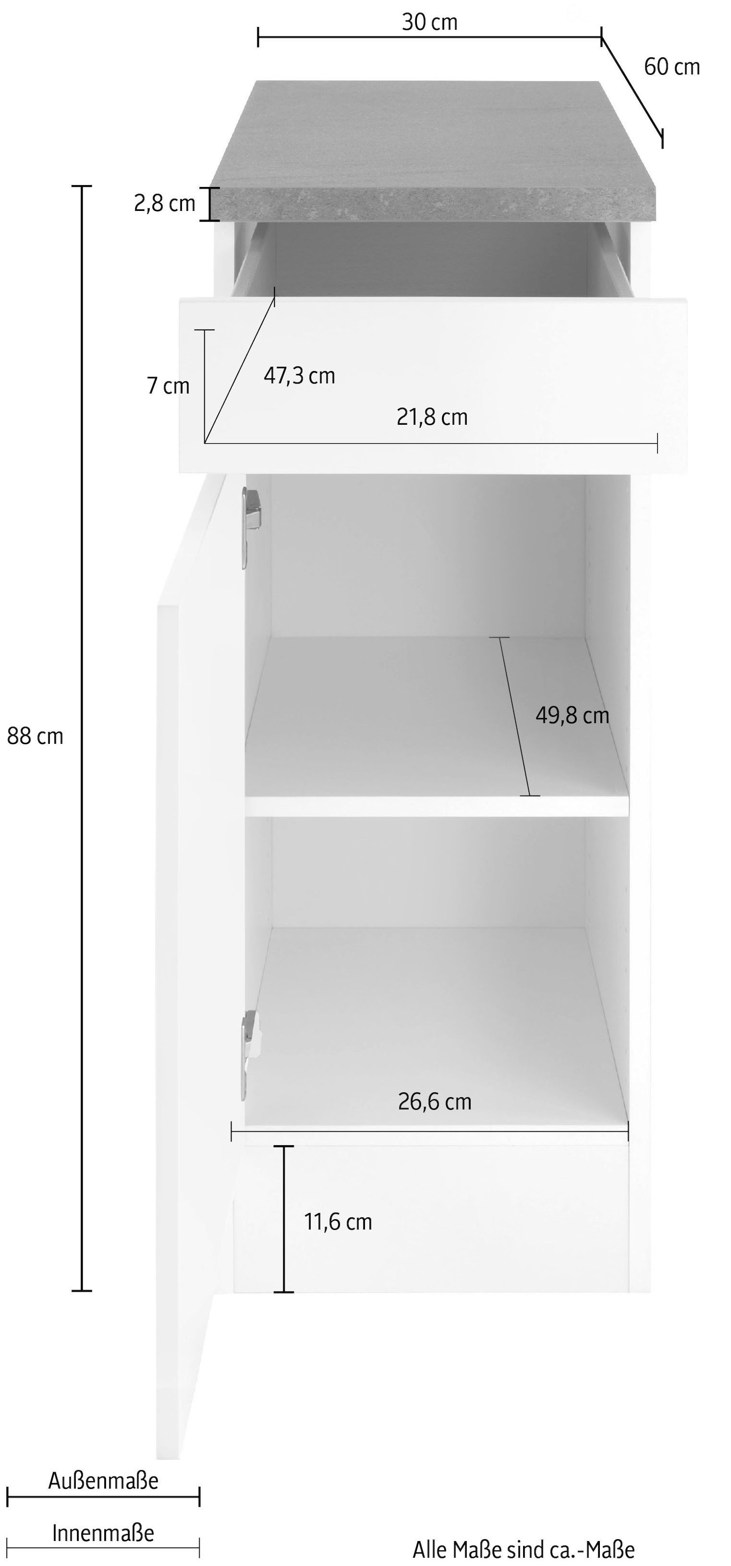 OPTIFIT Armoire basse »Roth« Breite 30 cm