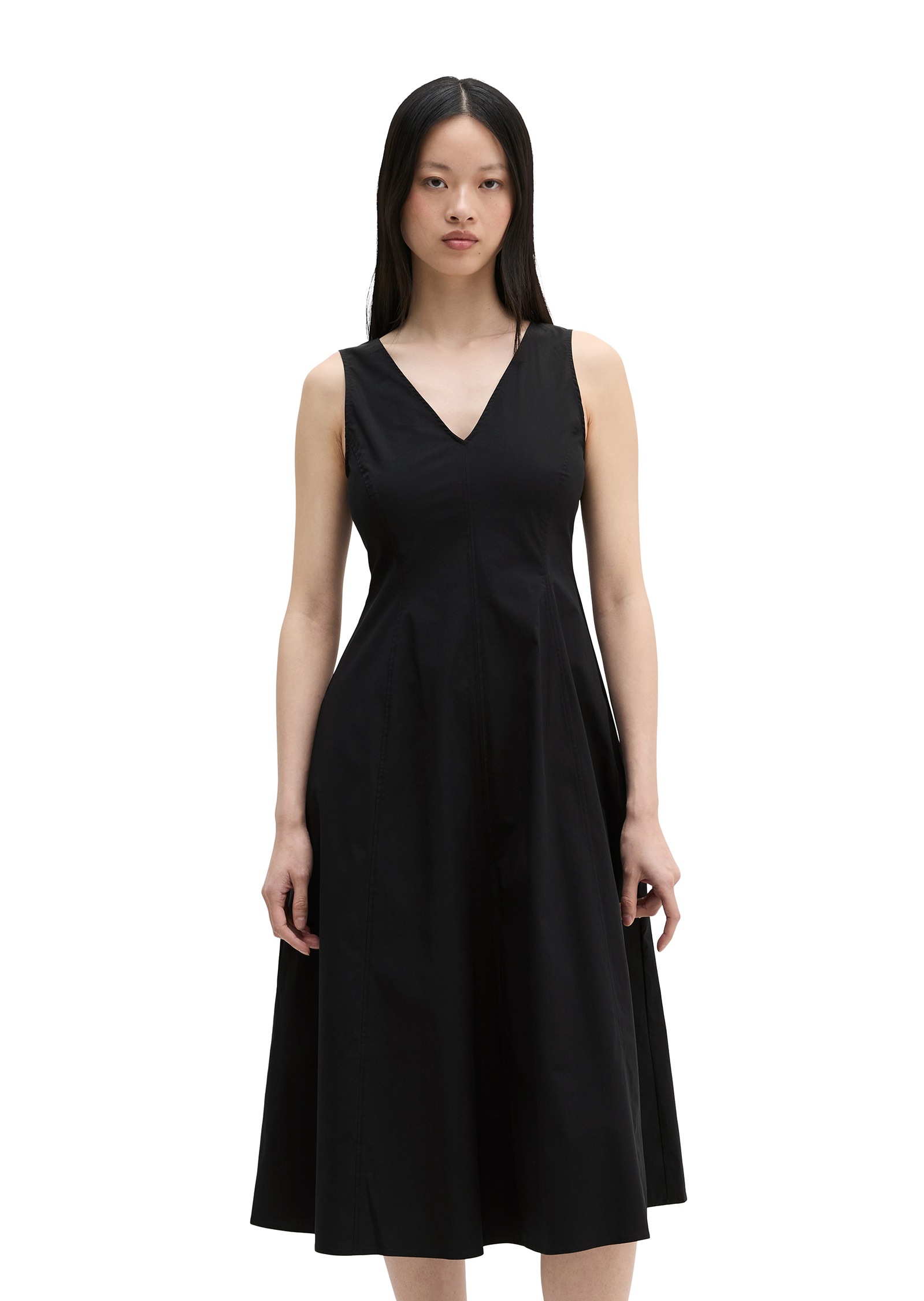 Image of Marc OPolo Sommerkleid Eingrifftaschen mit ausgestelltem Rock aus Popeline-Stretch