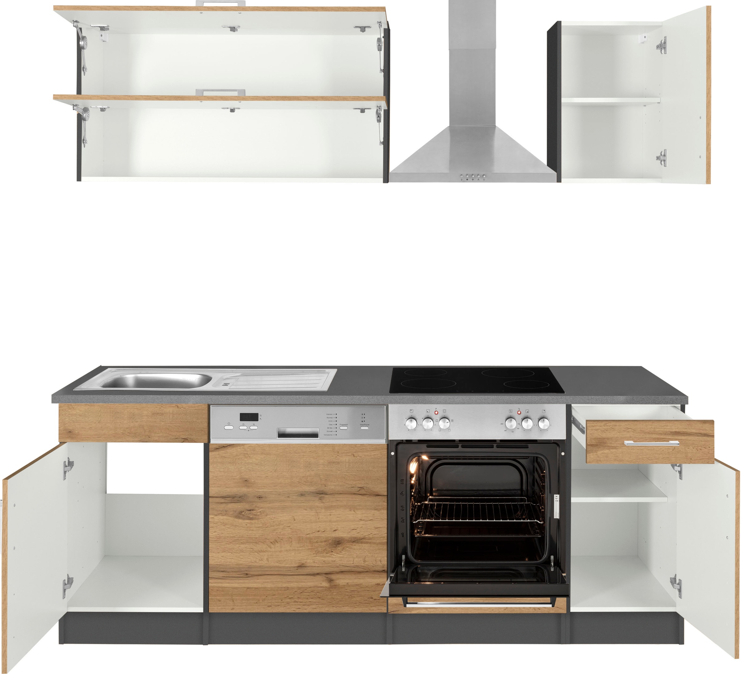 KOCHSTATION Kitchenette »KS-Colmar« sans appareils électriques, largeur 210 cm