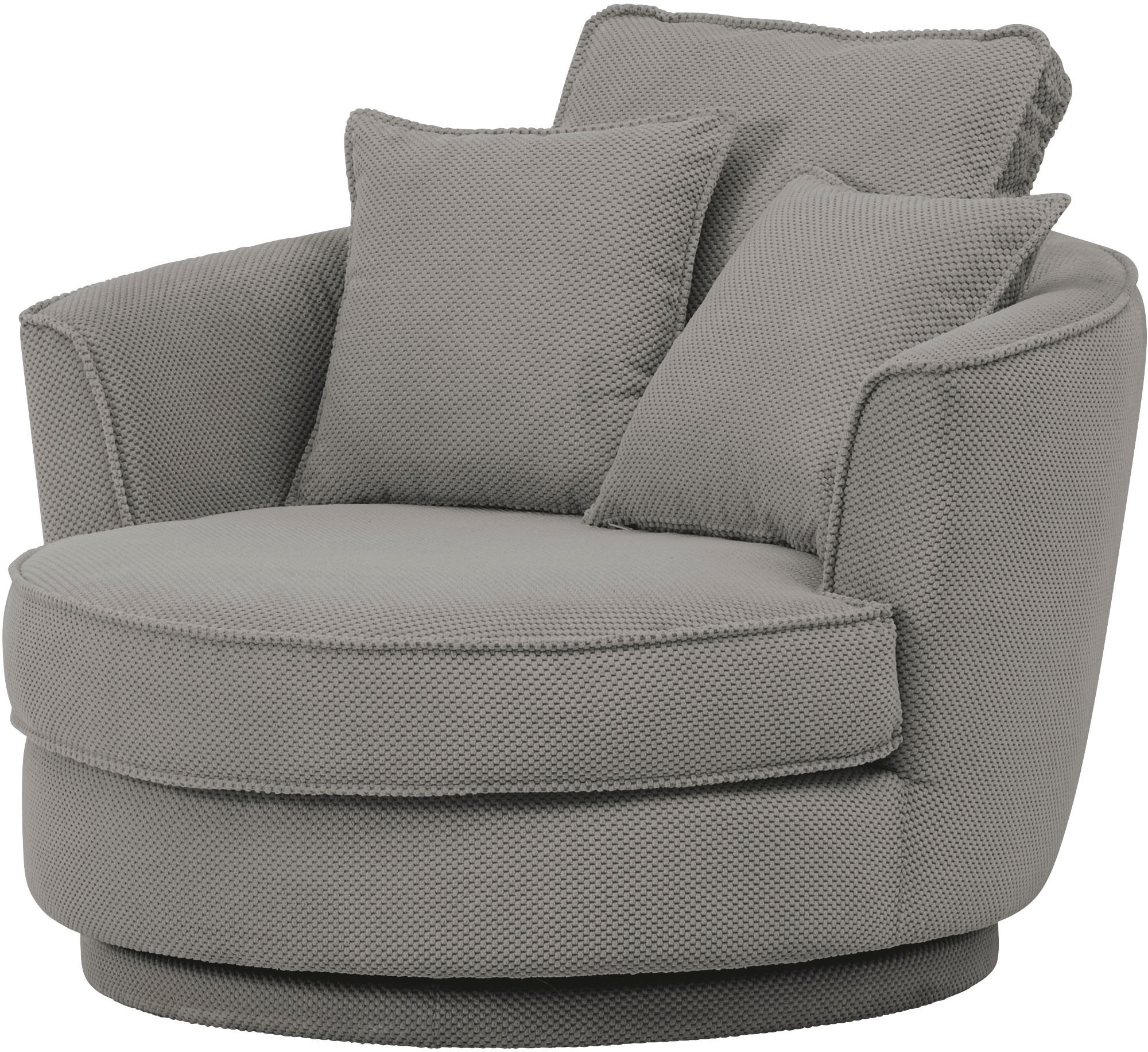 Leonique Drehsessel »MAISIE, Love Seat XXL, Lese-Sessel BIG-«, Sessel in MEGA CORD u. Web-Velours, 360 Grad drehbar