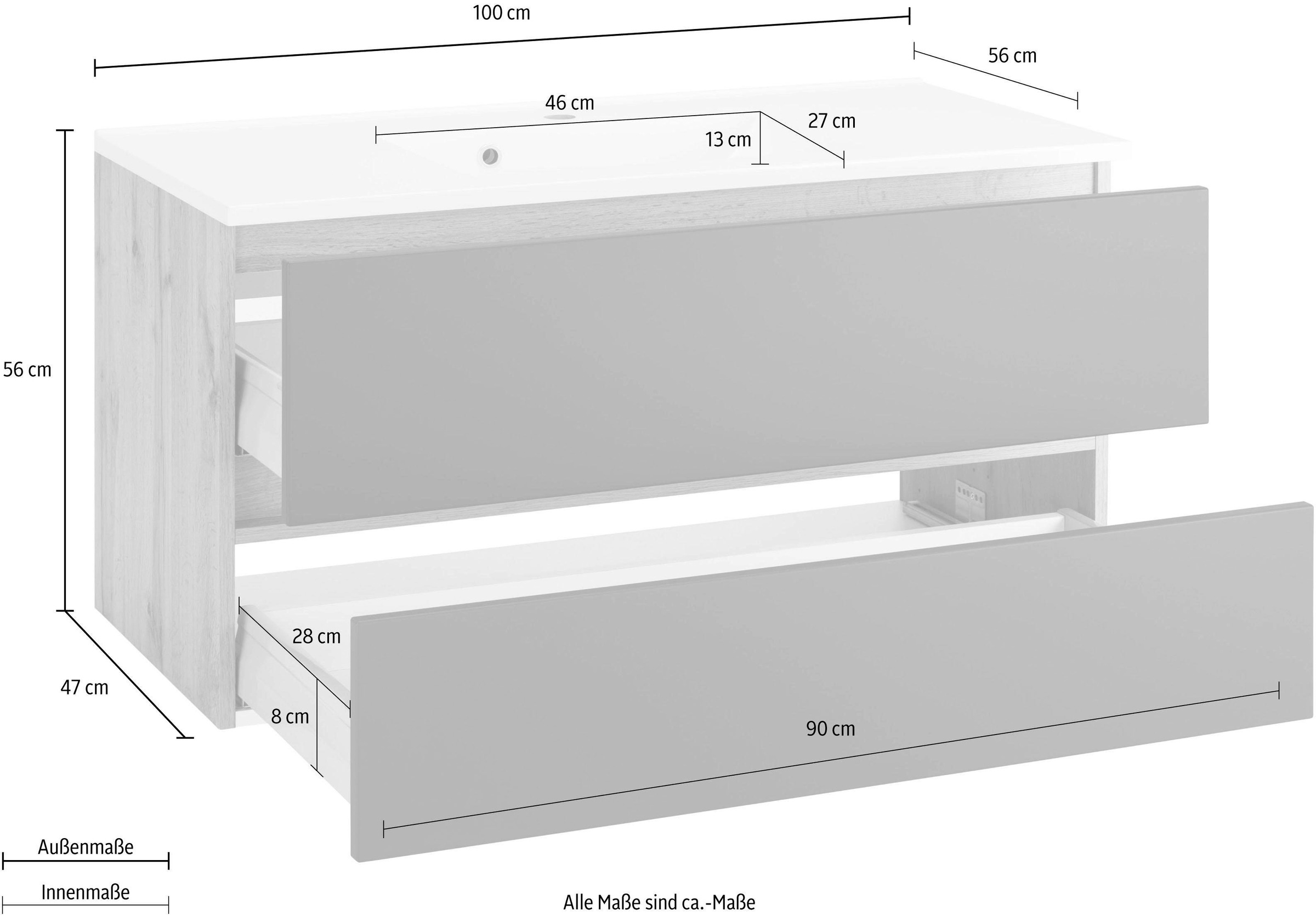 welltime Waschtisch »Lucca«