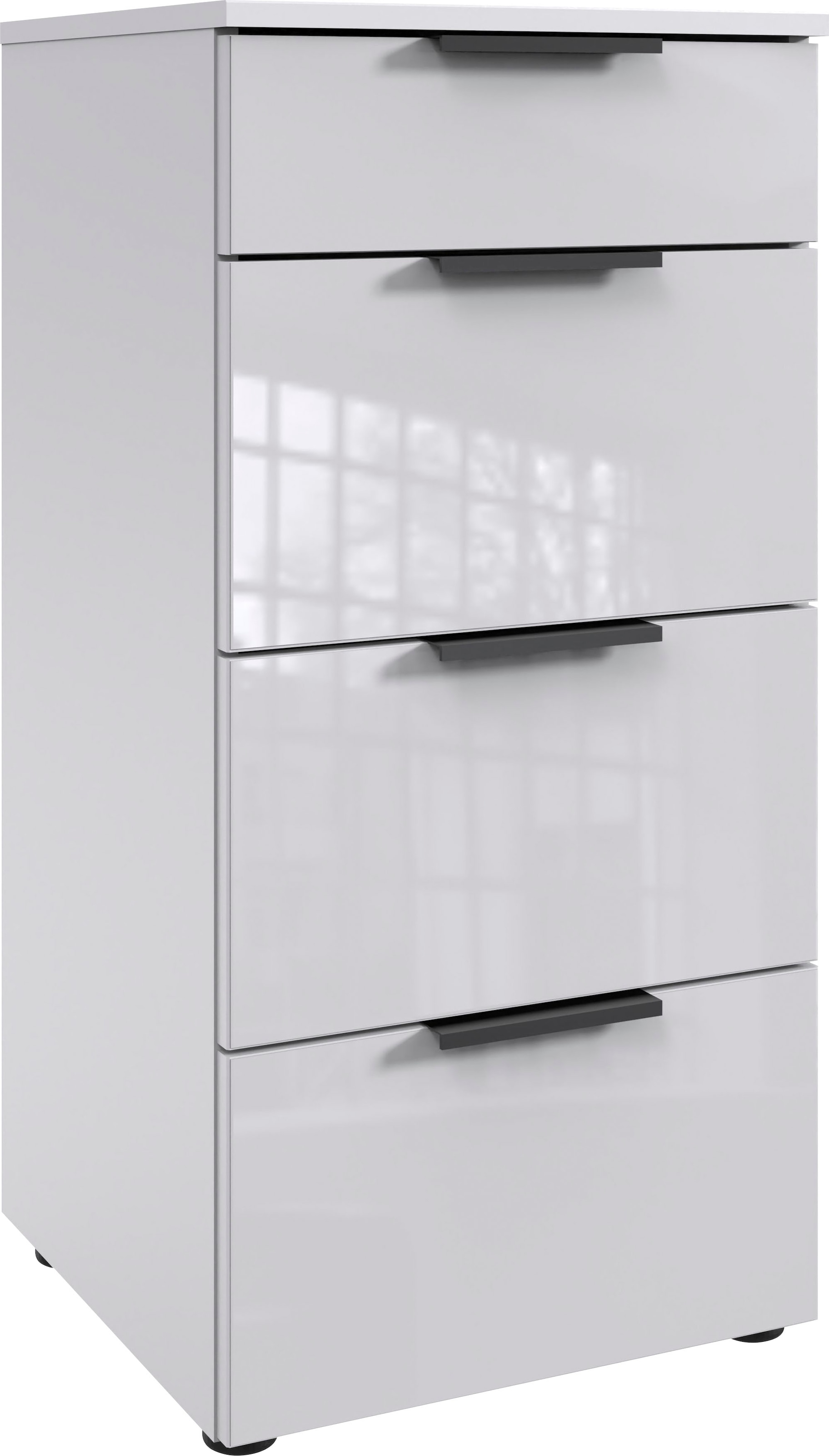 Image of Wimex Schubkastenkommode "Level36 black C by fresh to go" mit Glaselementen auf der Front, soft-close Funktion, 41cm breit