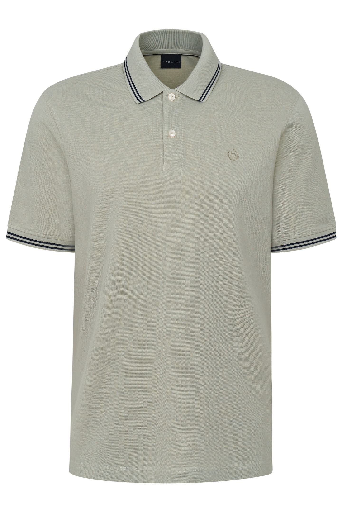 bugatti Poloshirt, mit Kontraststreifen und Bruststickerei