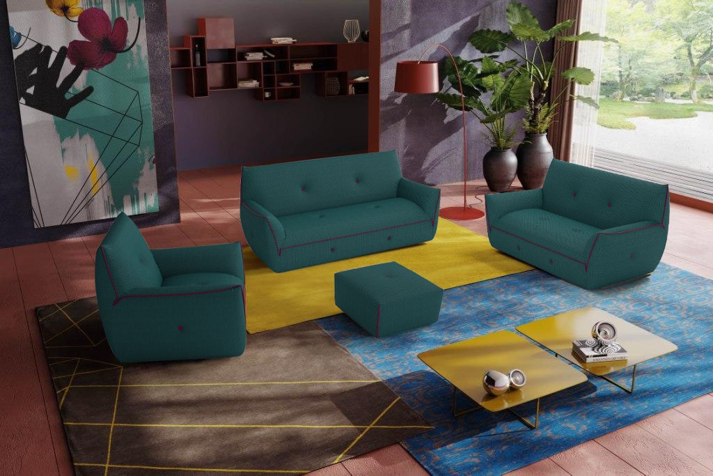 Egoitaliano 2,5-Sitzer »Yuki, extravagantes Design und höchster Sitzkomfort, tolle Details« Solitärmöbel, mit bioelasatische MIcrofaser BOUNCE bezogen