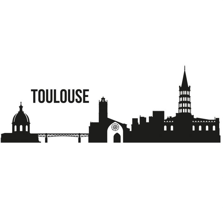 Image of Wall-Art Wandtattoo »XXL Stadt Skyline Toulouse 120cm«, (1 St.) bei Ackermann Versand Schweiz