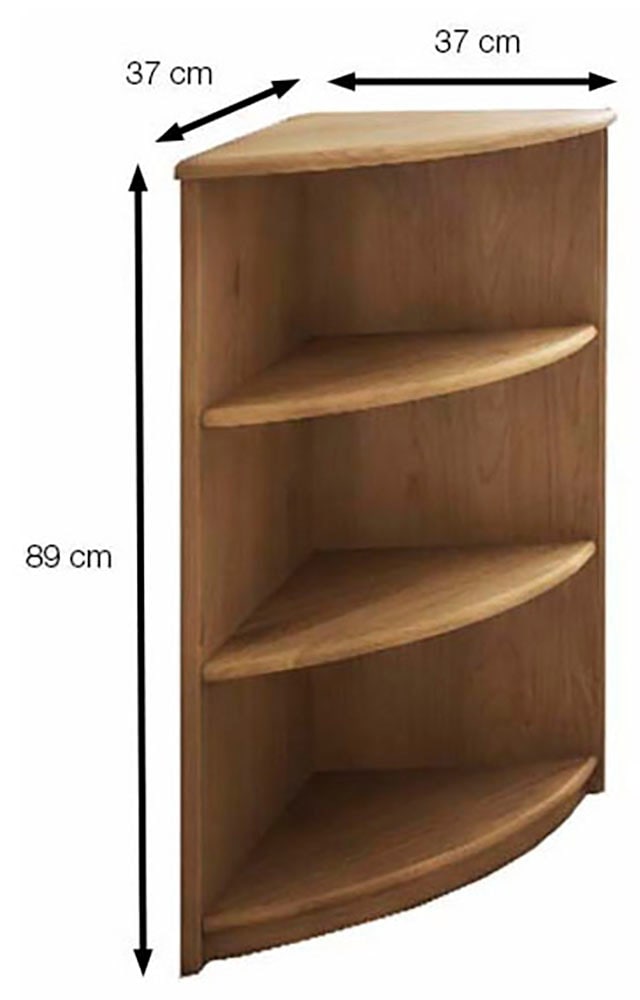 WIEMANN Anbauregal »Lausanne, Anbauregal, Eckregal, teilmassiv Erle« 37 x 89 x 37 cm (B/H/T), MADE IN GERMANY,  Links und rechts anstellbar