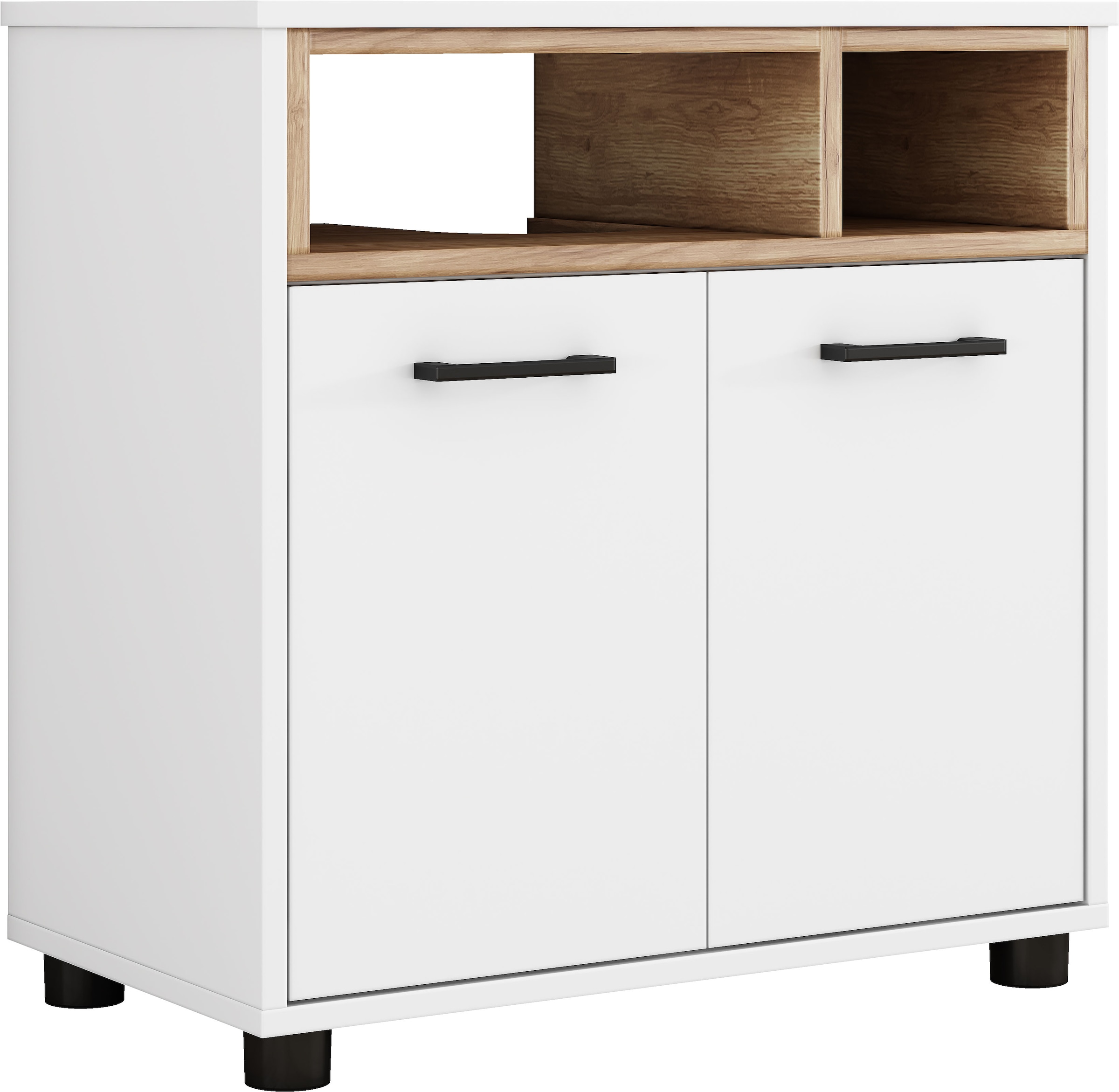 GOODproduct Waschbeckenunterschrank »Picante« In 60 und 80cm erhältlich, 2 Türen und offene Ablage, zum Stellen