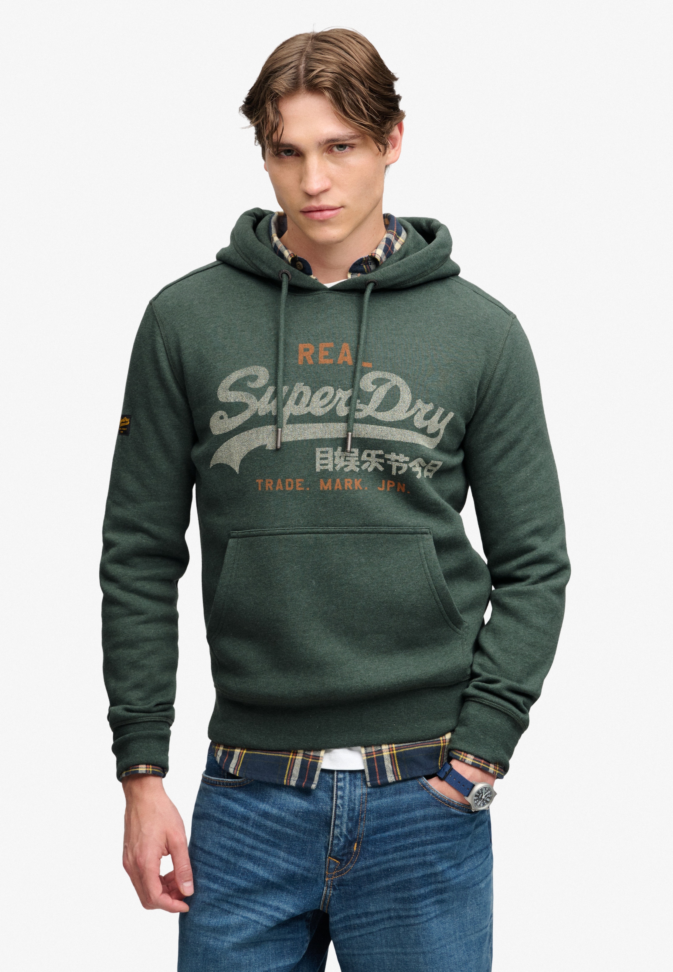 Superdry Kapuzensweatshirt »VL HERITAGE RELAXED HOOD«, Baumwollmischung, relaxed fit
