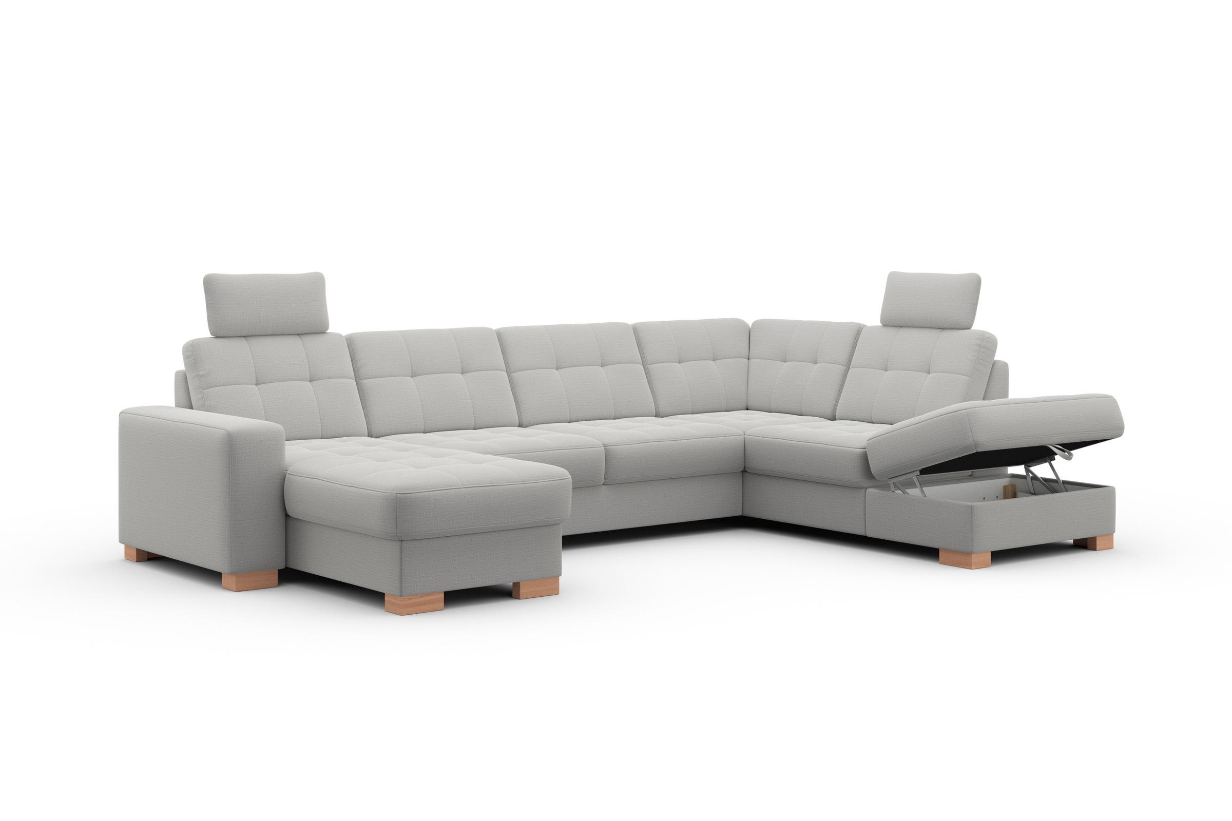 sit&more Wohnlandschaft »Quincy U-Form«, wahlweise mit Bettfunktion und Bettkasten