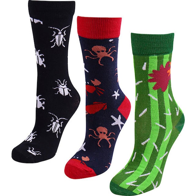 Capelli New York Socken, (Packung, 3 Paar), mit lustigem Design gleich