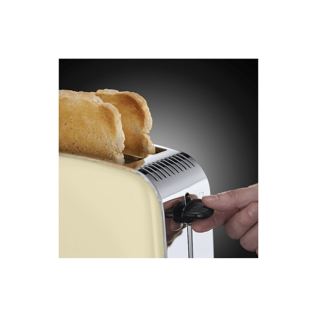 RUSSELL HOBBS Toaster »2333456 Beige«, für 2 Scheiben, 1100 W, extra breite Toastschlitze