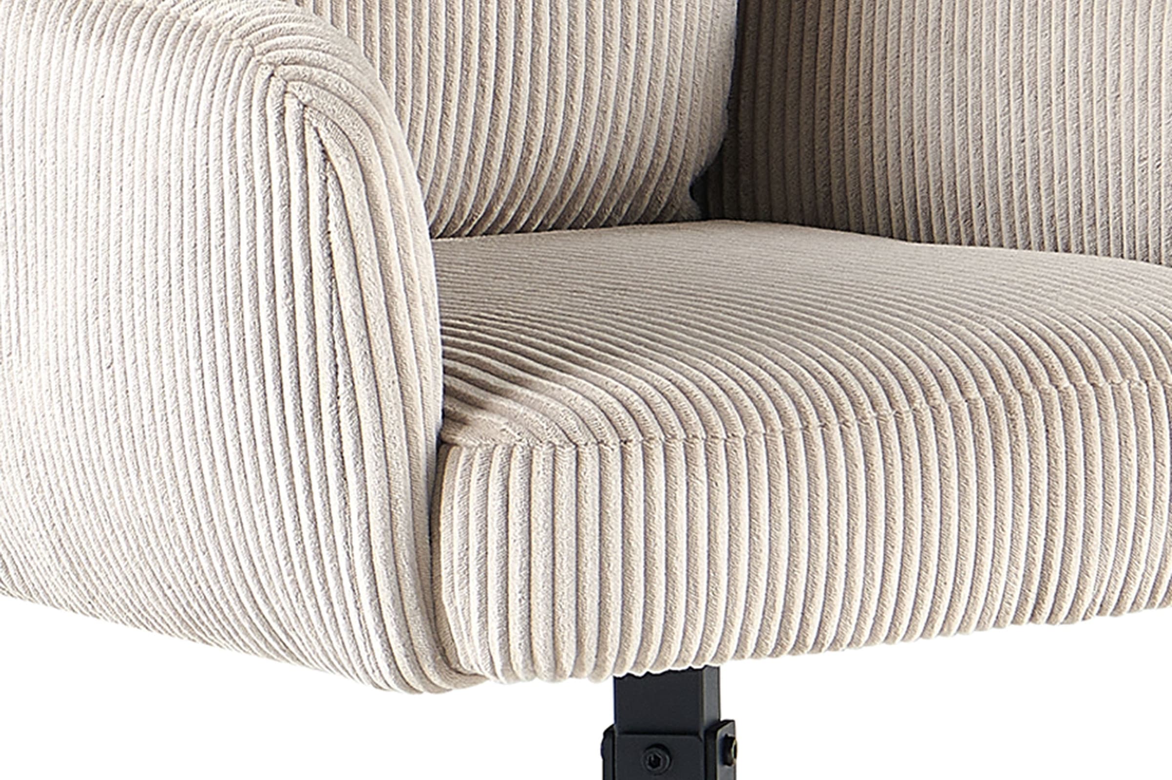 GOODproduct Esszimmerstuhl »Justin« (Set) 2 Stk.gemütlicher Sessel mit Taschenfederkern, 360 Grad drehbar, Grob - Cord