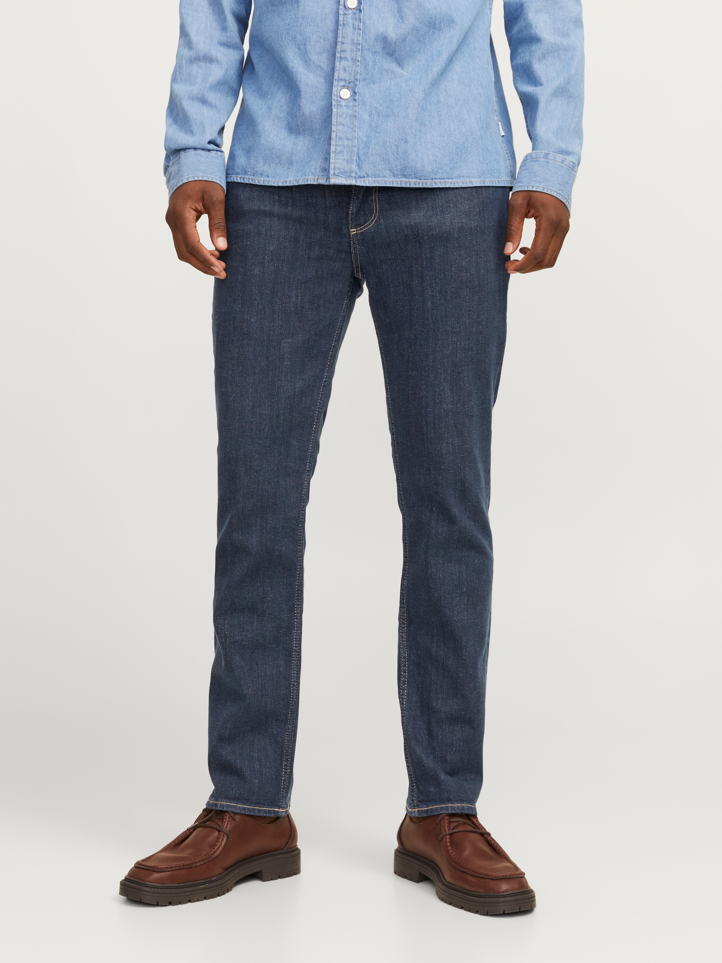 Image of Jack & Jones Slim-fit-Jeans "JJICLARK JJEVAN AM 795 NOOS" Baumwollmischung, slim fit