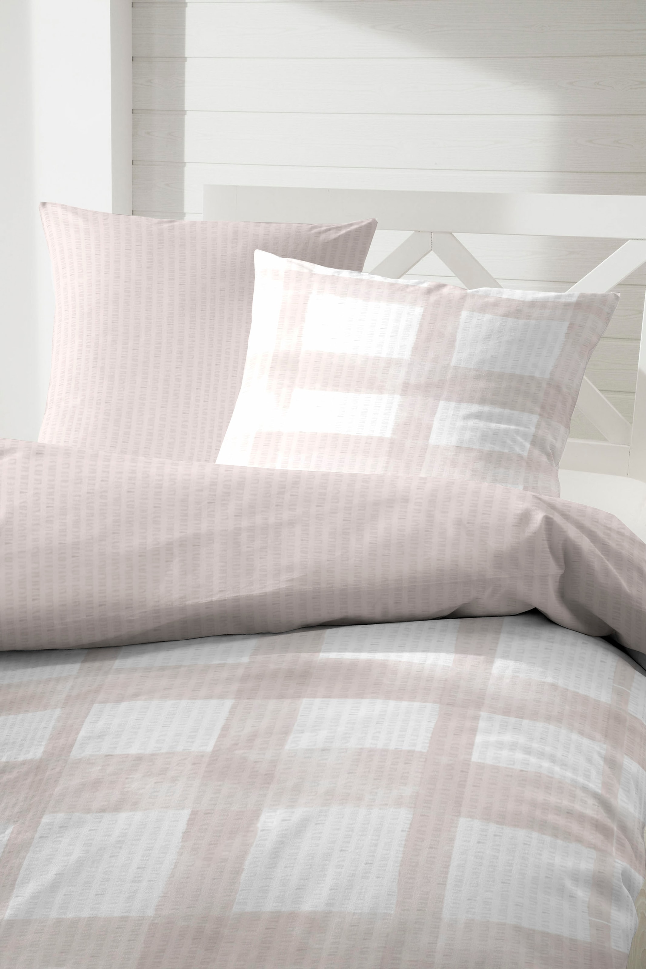 Primera Linge de lit réversible »Soft-Seersucker Bettwäsche Karo« 2 cuis im modernen Karo-Look