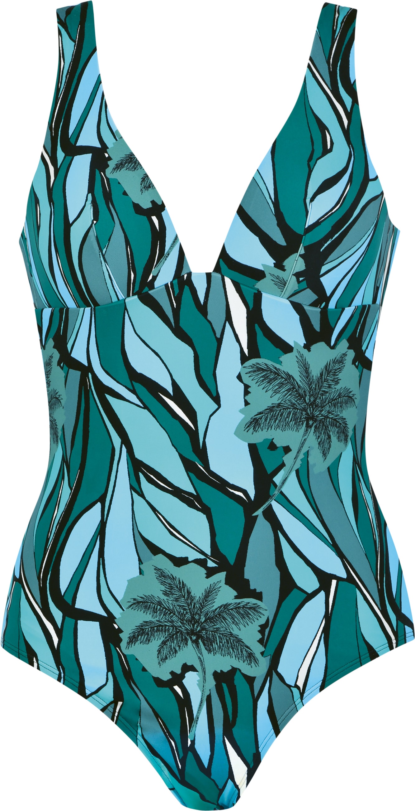 Image of Naturana Badeanzug "Beautiful Beaches" integrierte Cups, figurbetonend, mit Muster, elastisch, bequem