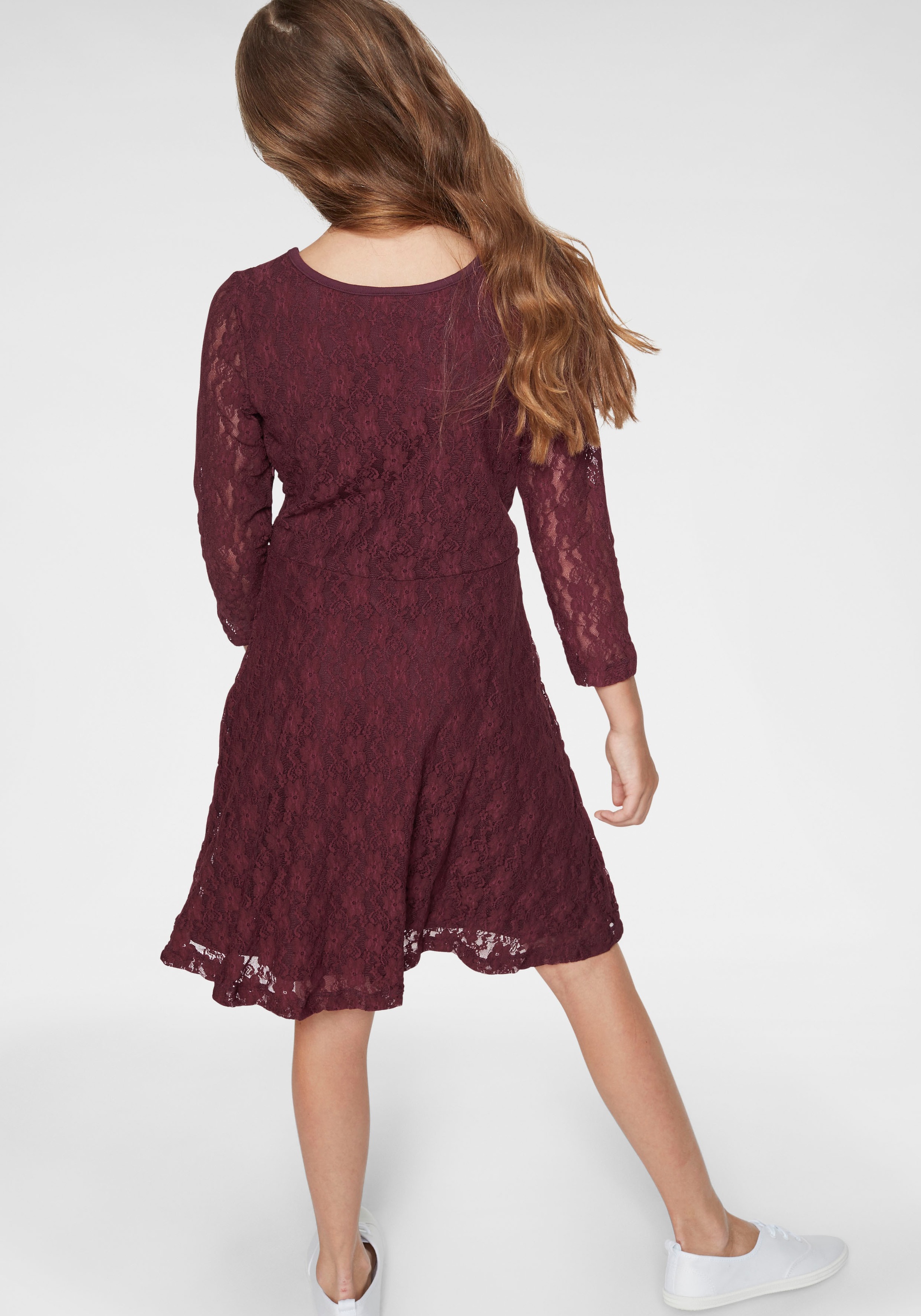 KIDSWORLD Jerseykleid »- Spitzenkleid« festliche Anlässe, knielang, aus Spitze und Jersey, 3/4-Ärmel