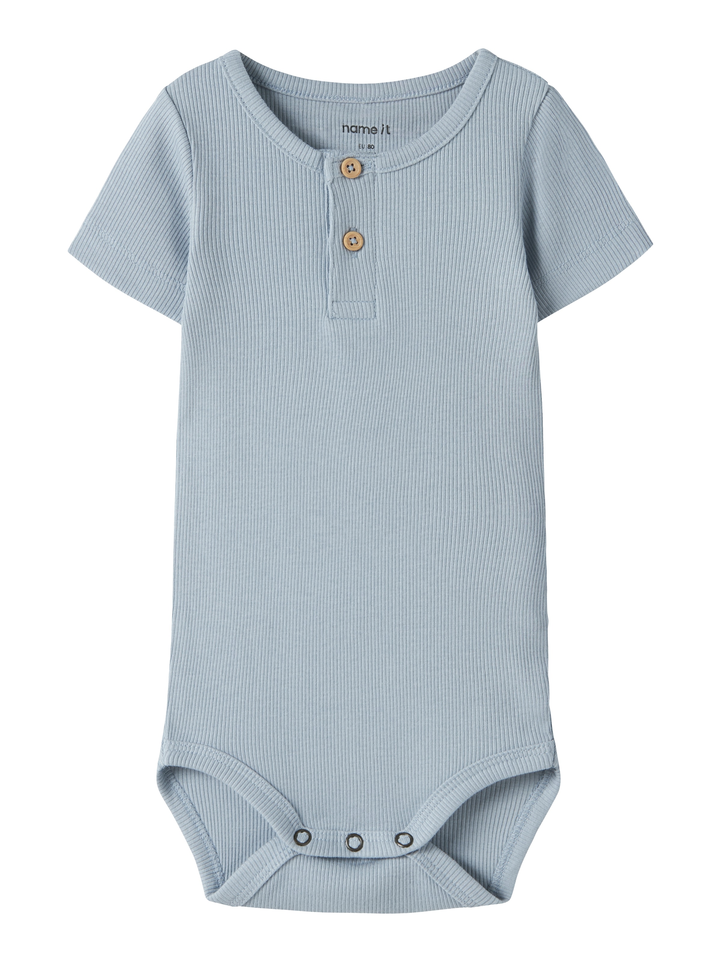 Image of Name It Kurzarmbody "NBMKAB SS BODY NOOS" Baumwollmischung, Kurzarm, Knopf-Details