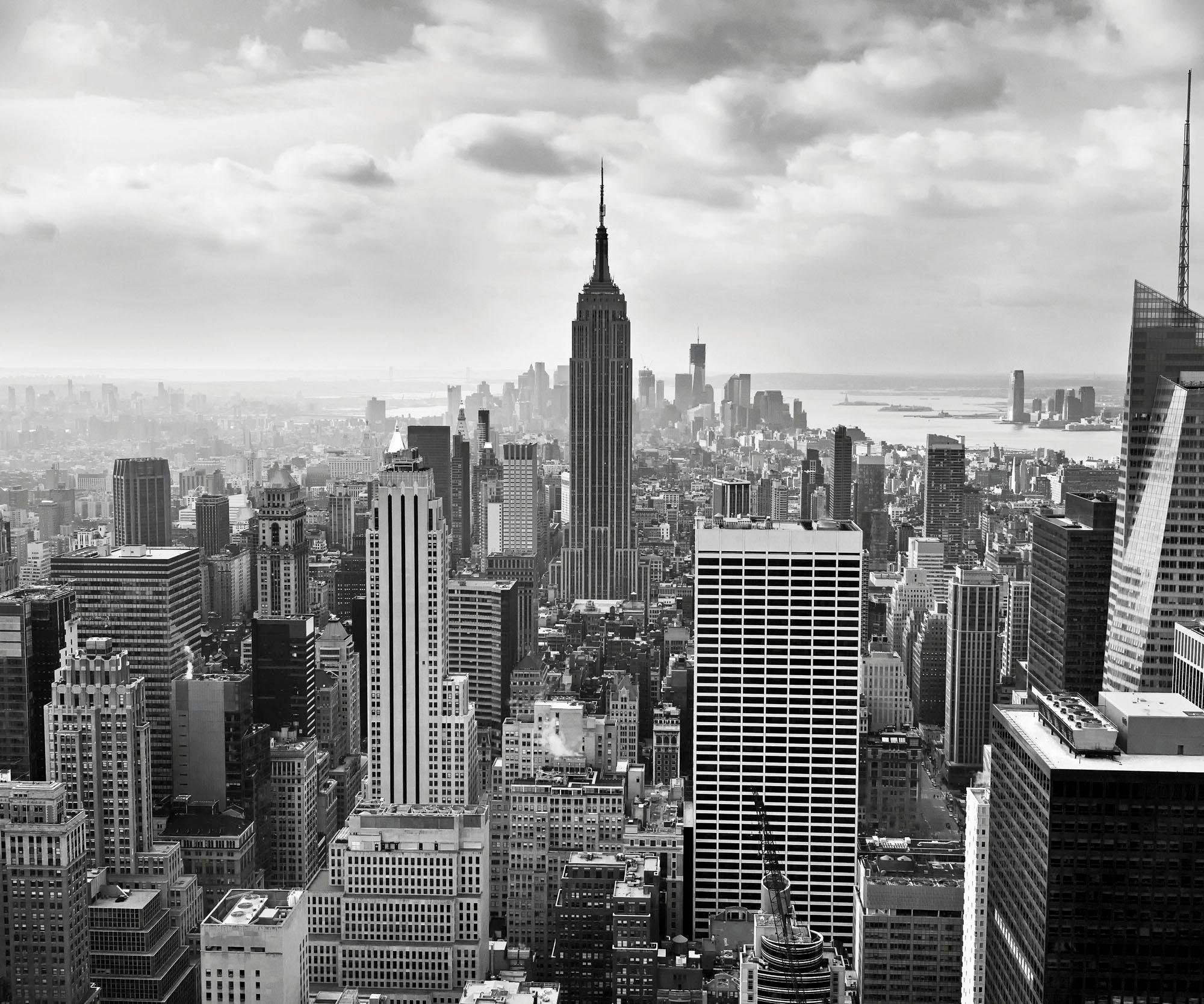 Image of Komar Vliestapete "Digitaldruck Vlies - NYC Black and White - Grösse 300 x 250 cm" bedruckt glatt Wohnzimmer, Schlafzimmer