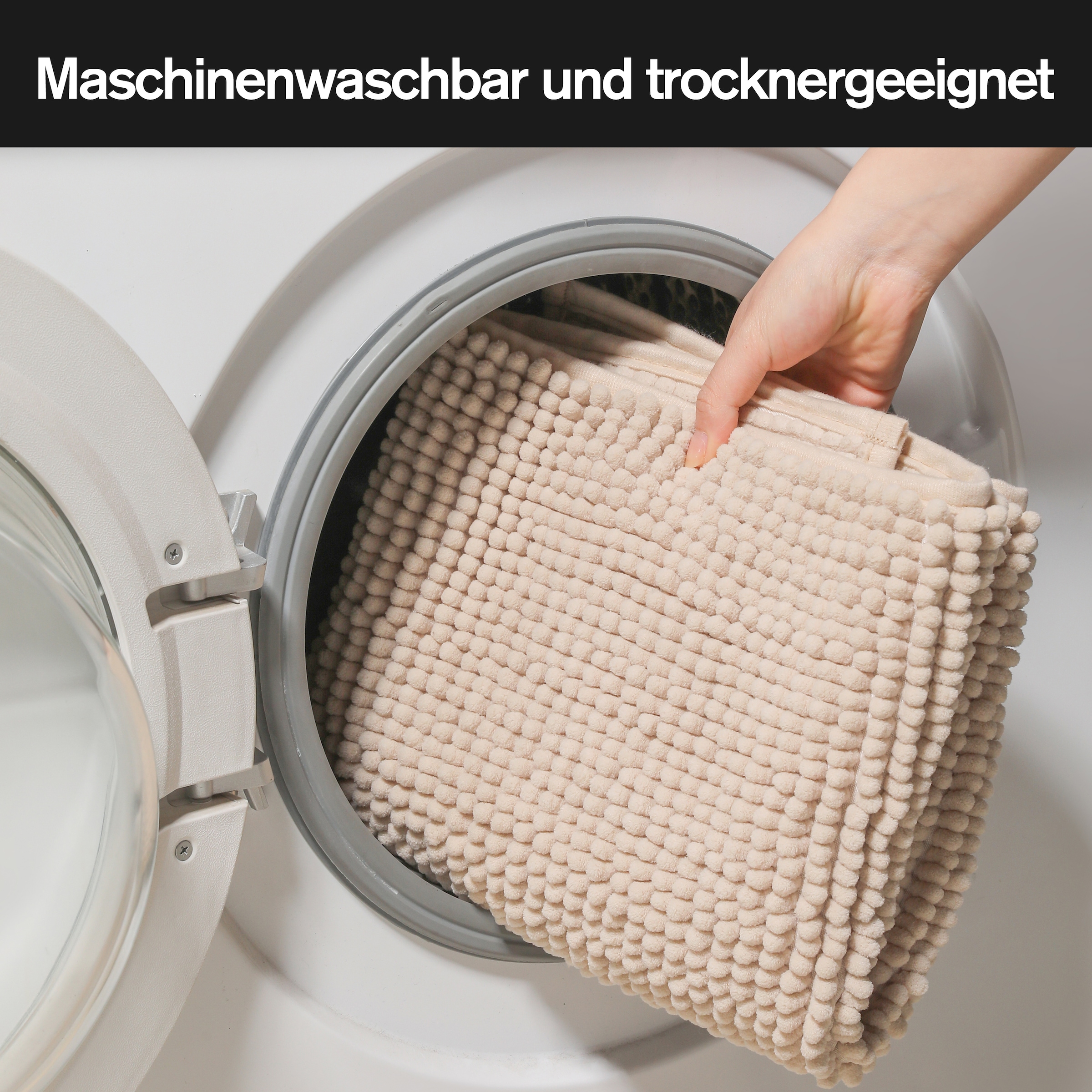 GOODproduct Tapis de bain »Vanessa Chenille, Badvorleger, Badezimmer Teppich, Duschvorleger« Höhe 15 mm Uni Farben, besonders weich