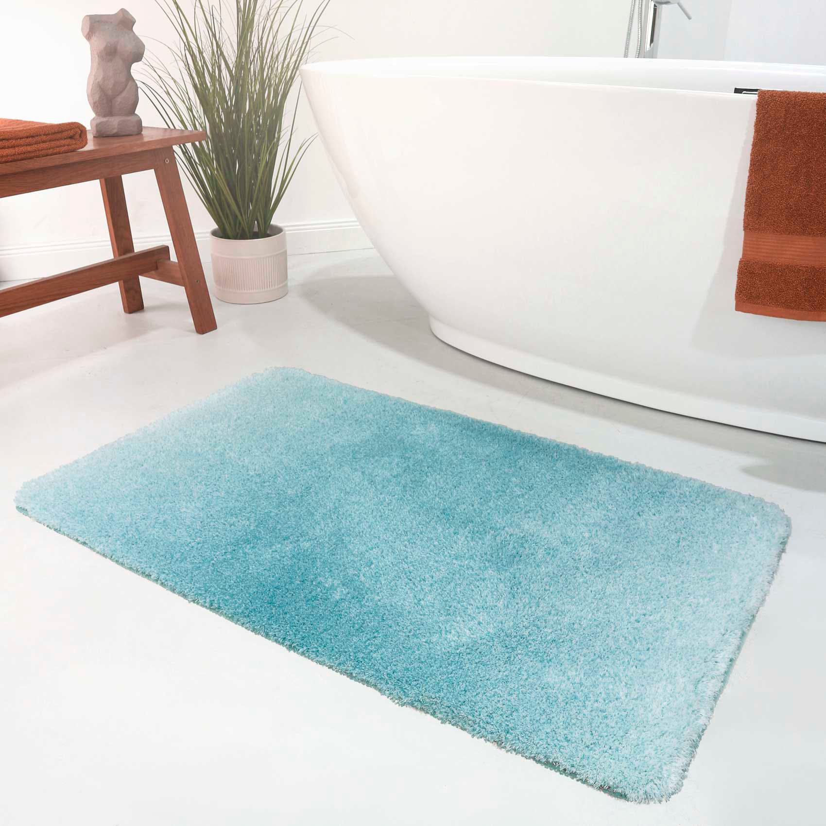 Wecon home Basics Badematte »Luuk WB-2705«, Höhe 25 mm, rutschhemmend beschichtet, fussbodenheizungsgeeignet-schnell trocknend, trendiger Farbverlauf, waschbar, weicher Badezimmerteppich