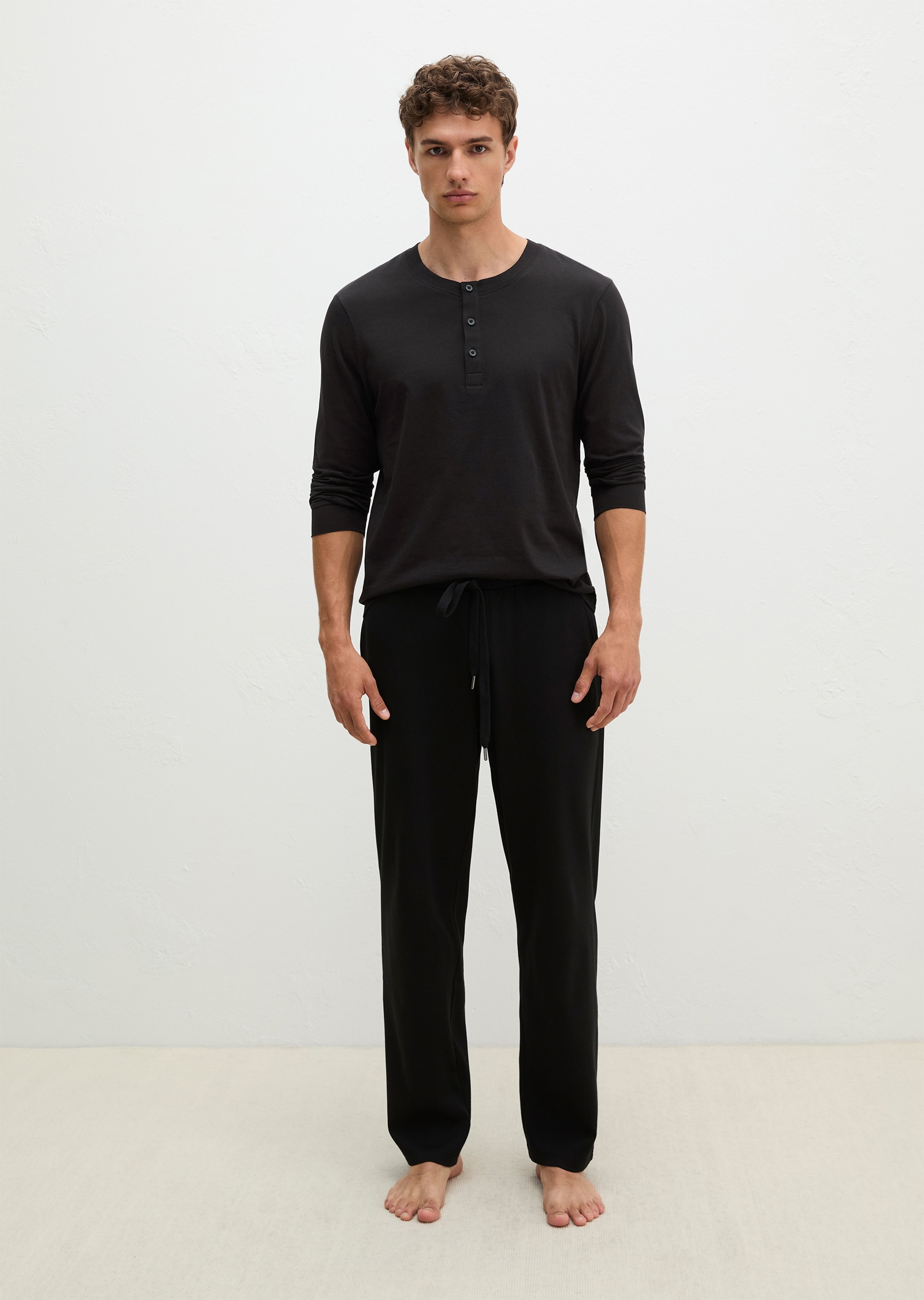 Image of Marc OPolo Langarmshirt "Mix & Match Cotton" lockere Passform, Langarm, mit Rundhals, für Erwachsene