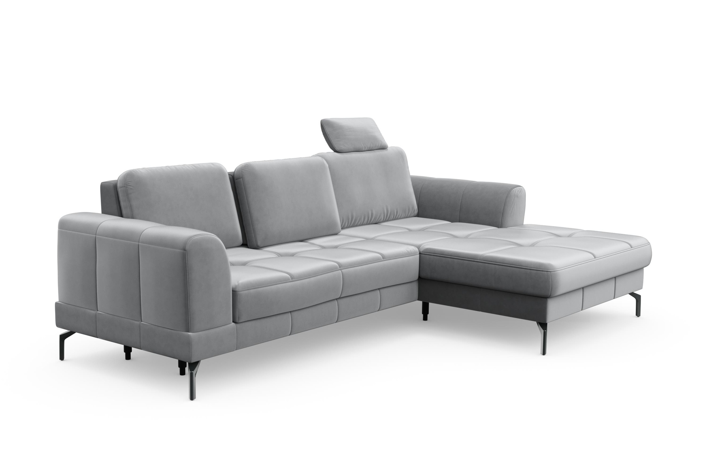 sit&more Ecksofa »Bendigo L-Form«, inklusive Sitztiefenverstellung, Bodenfreiheit 15 cm, 2 Fussfarben