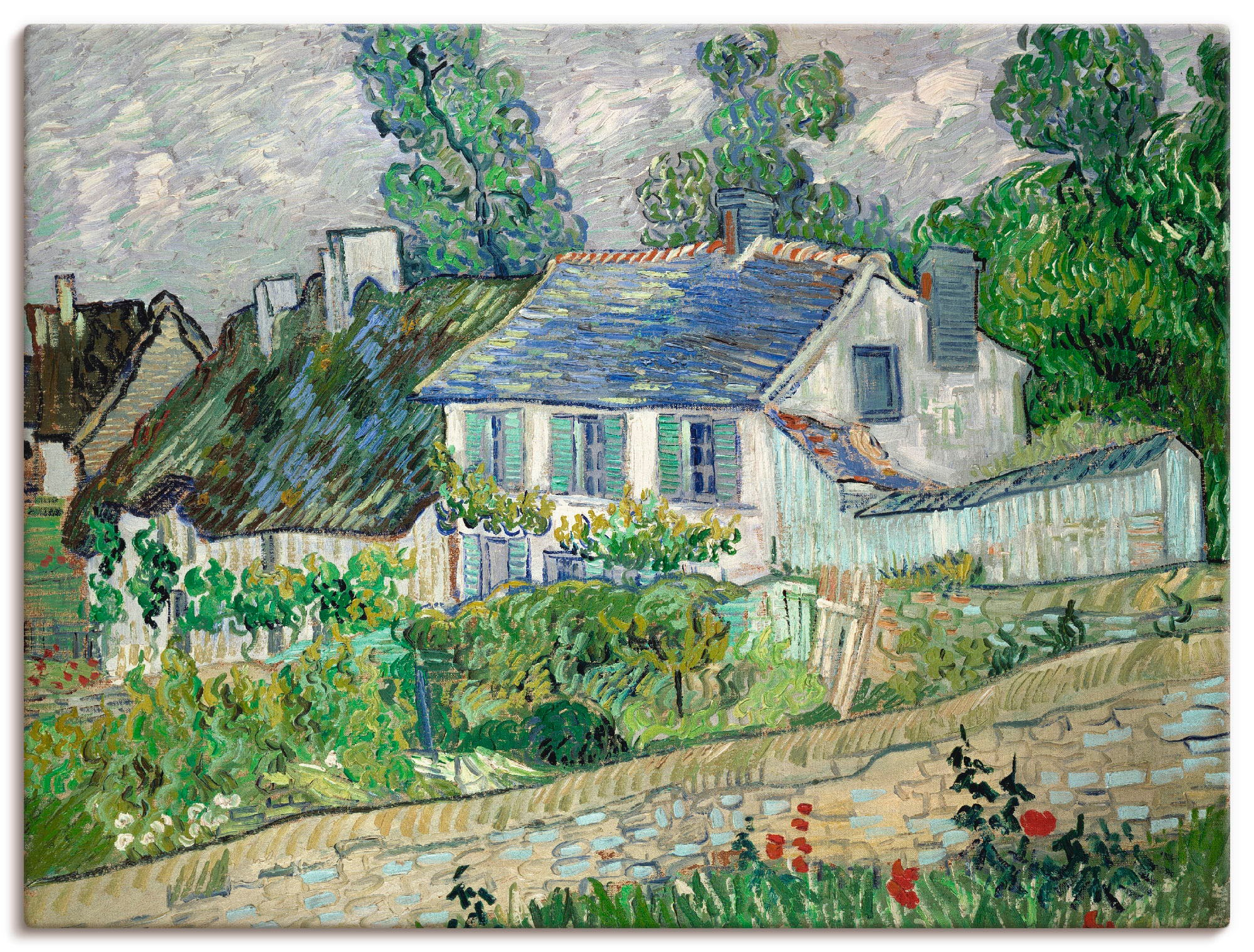 Image of Artland Wandbild »Häuser in Auvers. 1890«, Europa, (1 St.), in vielen Grössen & Produktarten -Leinwandbild, Poster, Wandaufkleber / Wandtattoo auch für Badezimmer geeignet bei Ackermann Versand Schweiz