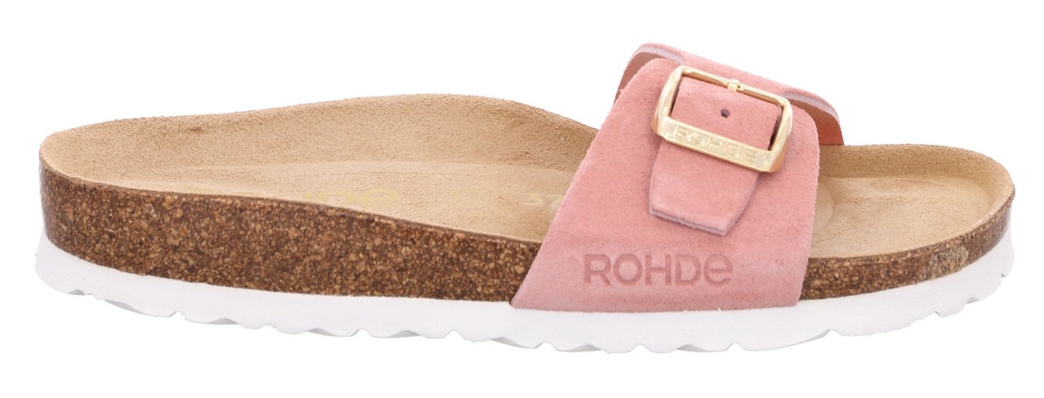 Rohde Pantolette, Keilabsatz, Sommerschuh, Schlappen mit vorgeformtem Softfussbett