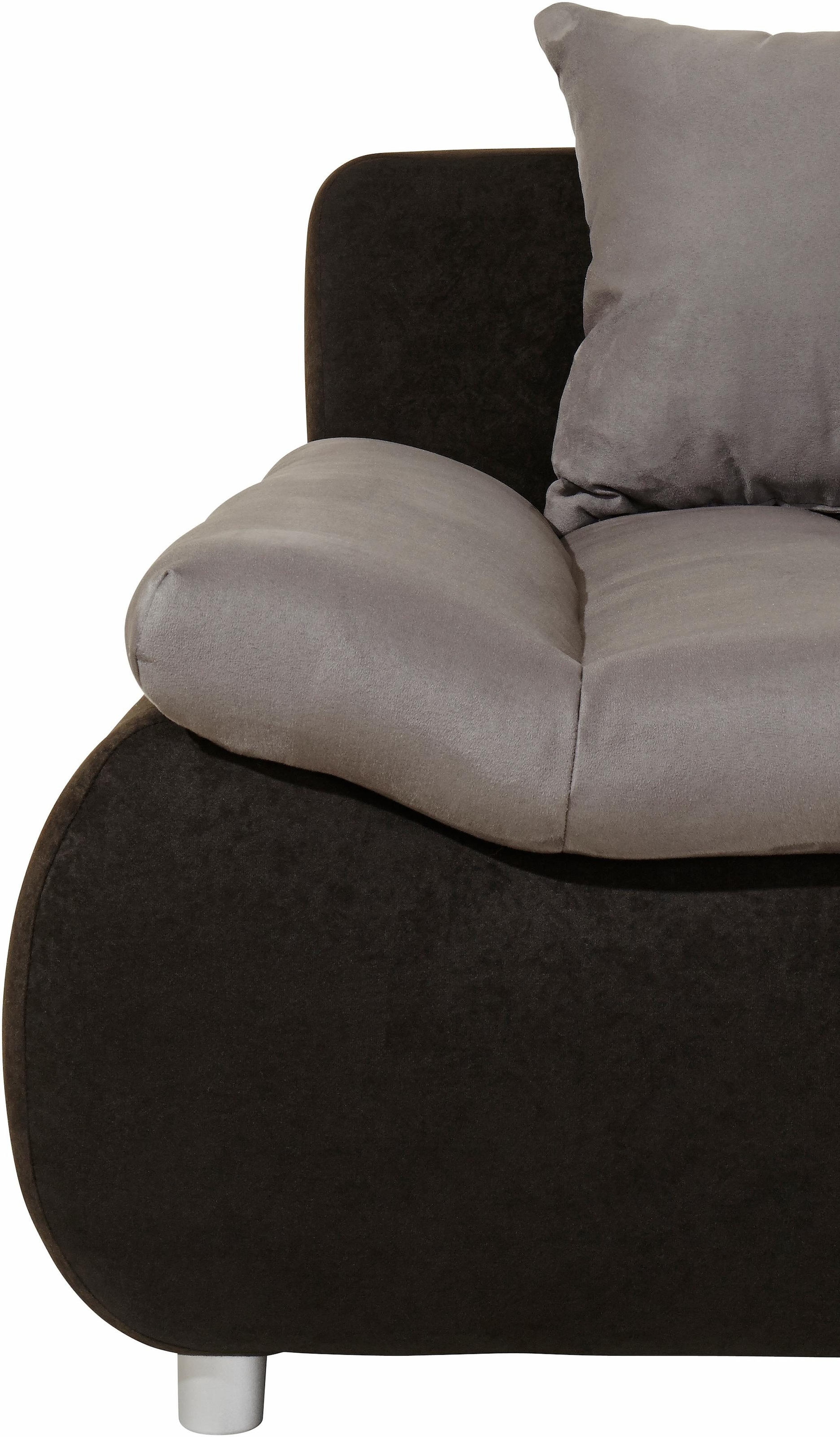 Home affaire Canapé d'angle »Imolla modern, Breite 270cm, bequem, aktuelle Steppung im Sitz, L-Form« inkl. Bettfunktion und Bettkasten